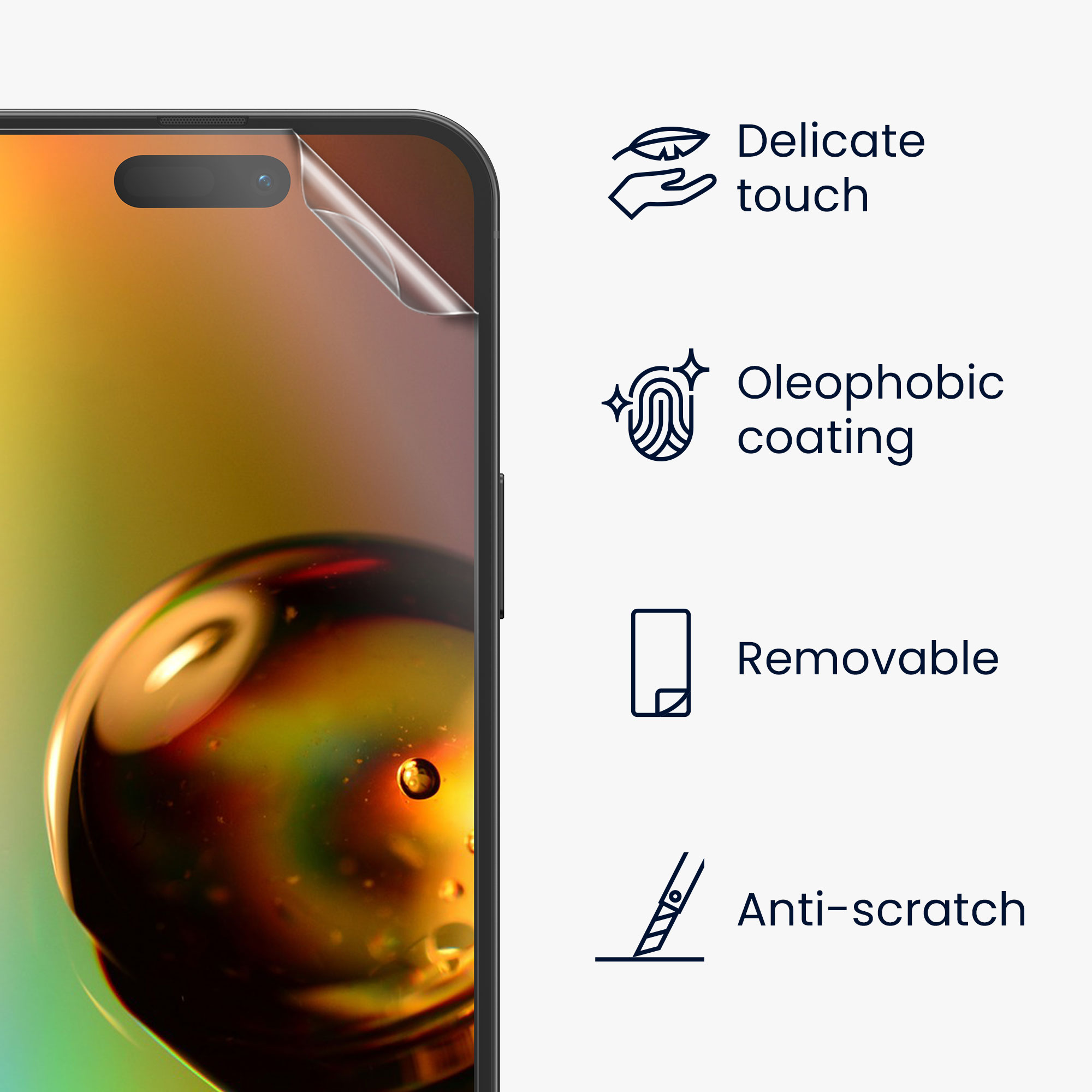 Ochranná fólie kwmobile pro iPhone 15 Pro Max - transparentní