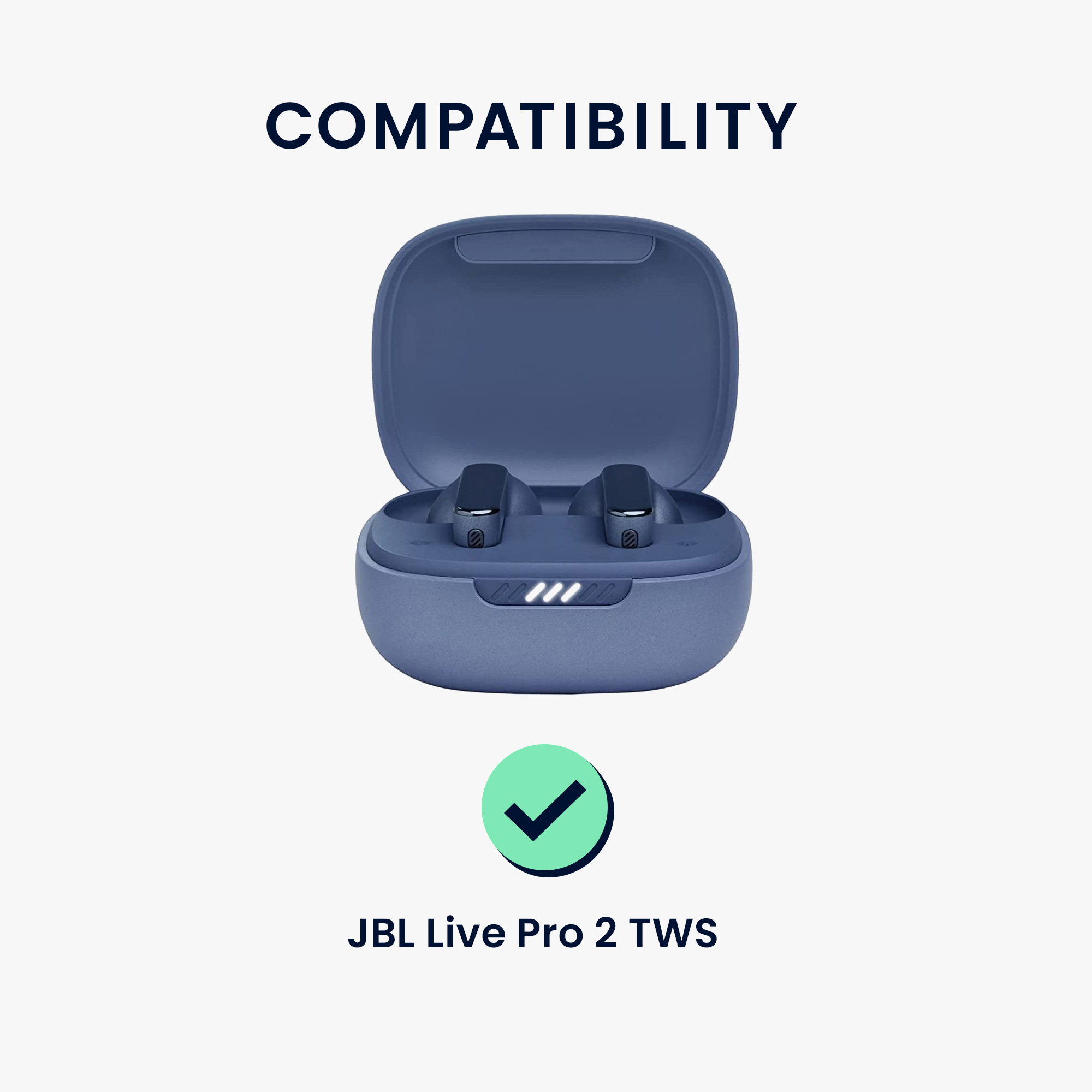 Obal na sluchátka JBL Live Pro 2 TWS - kwmobile, bílý / černý