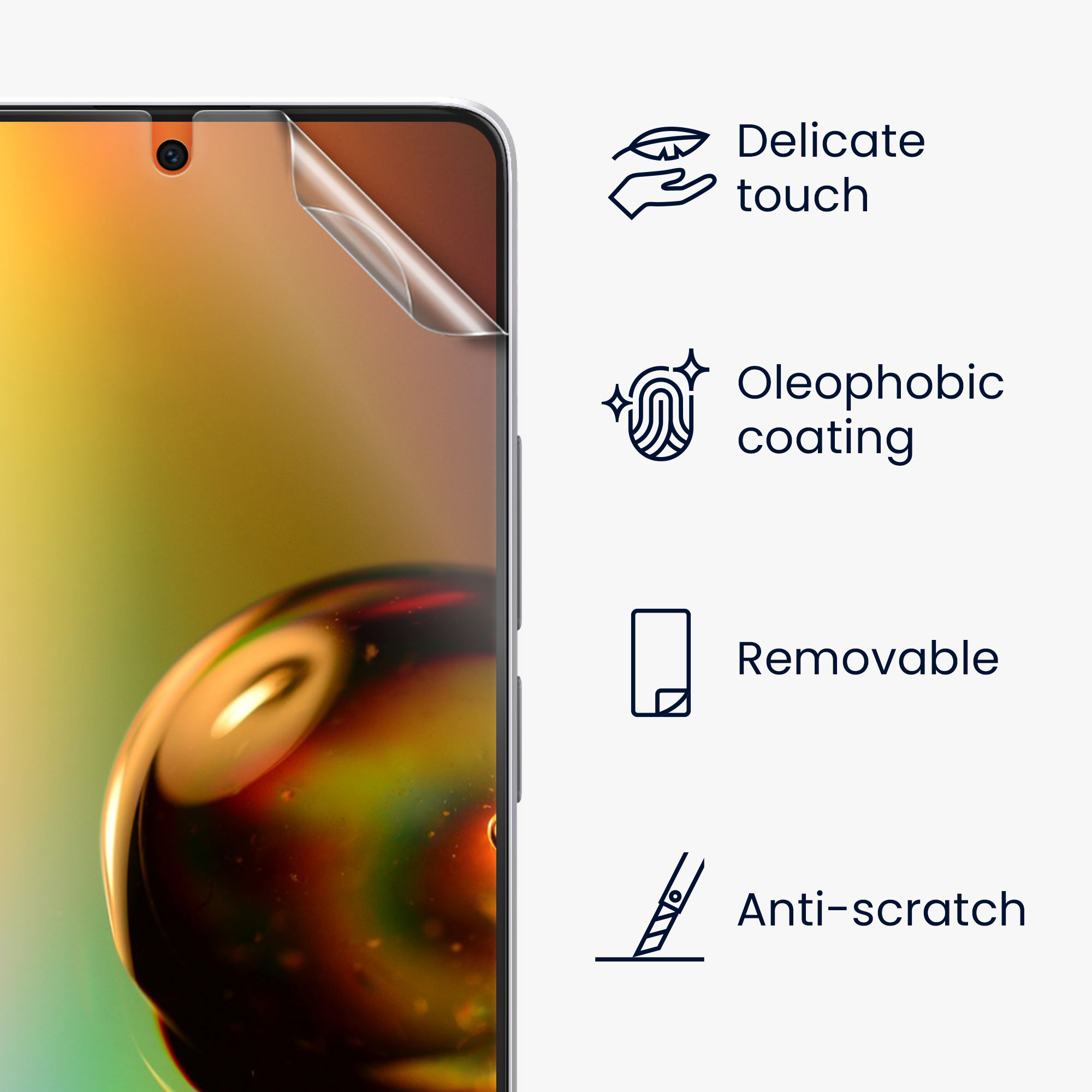 Ochranná fólie Xiaomi Redmi Note 13 5G Screen Protector čirá kwmobile sada 3 ks