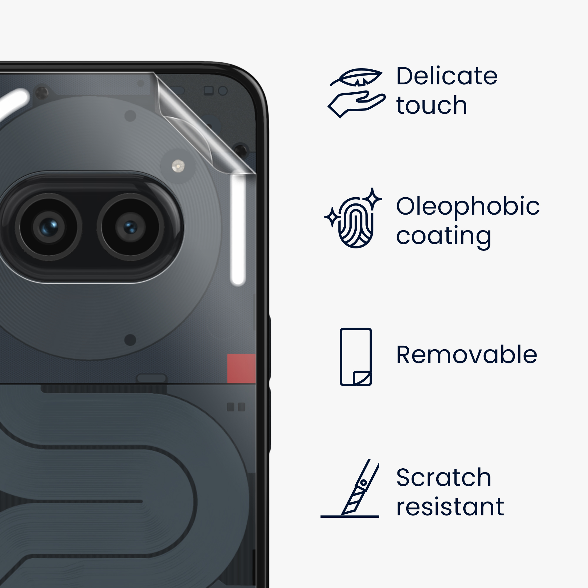 Ochranná fólie Nothing Phone 2a / Phone 2a Plus kwmobile - transparentní