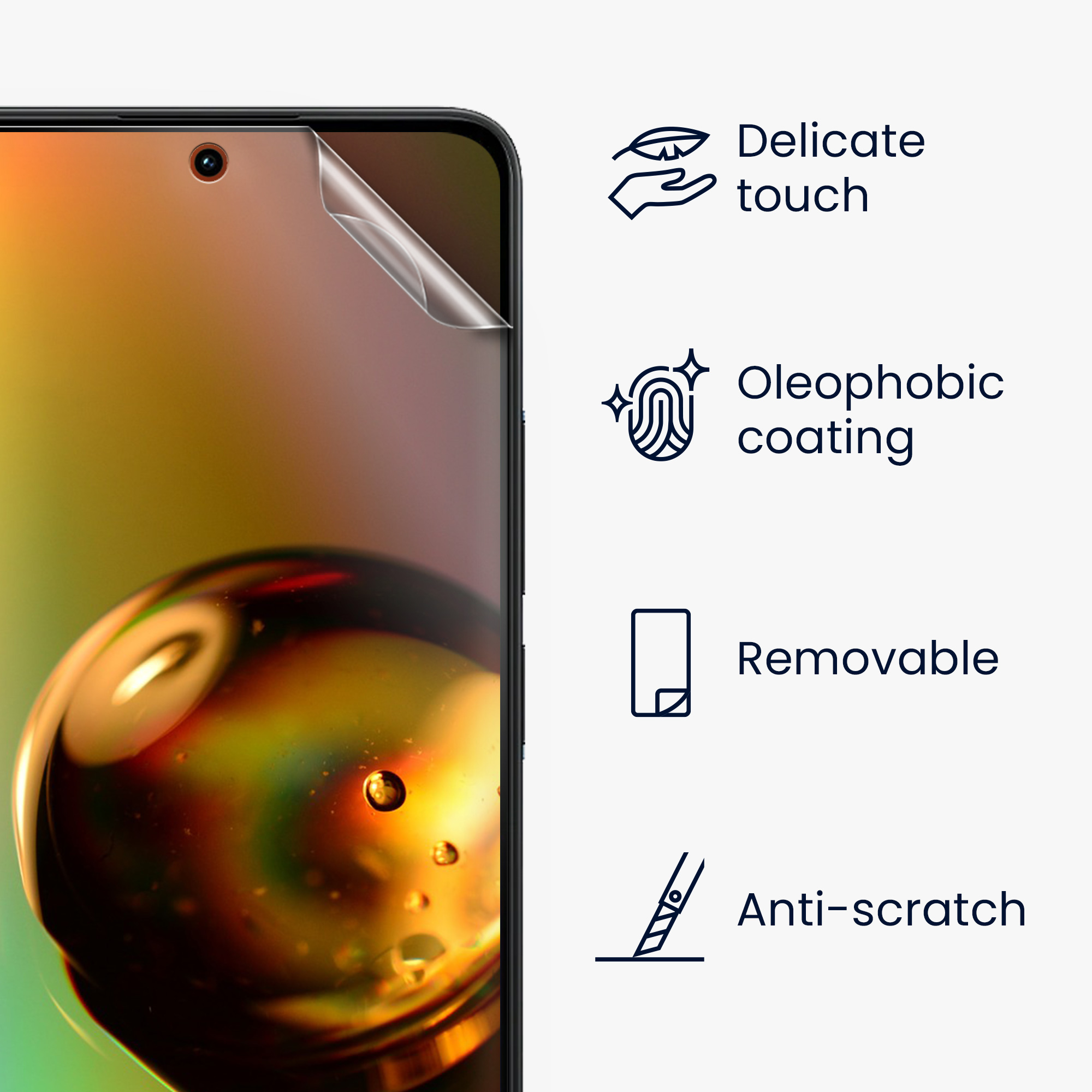 Ochranná fólie Xiaomi Redmi Note 13 4G Screen Protector čirá kwmobile sada 3 ks