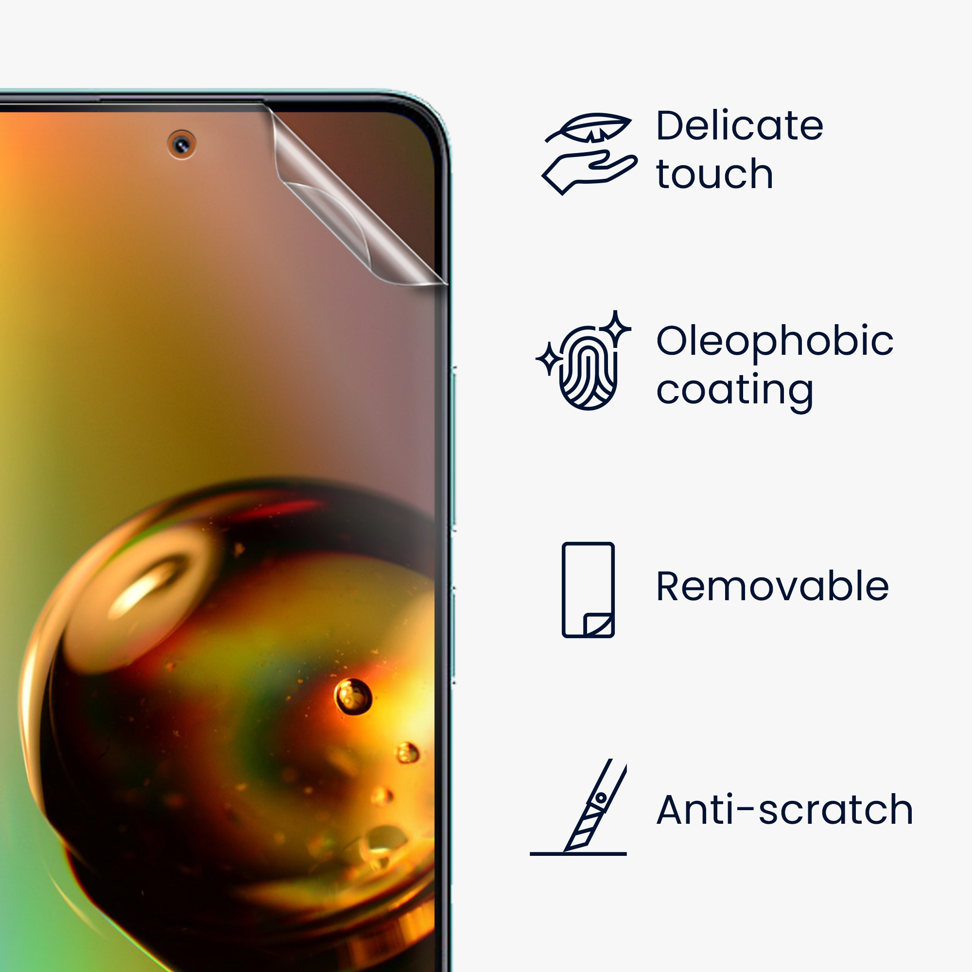 Ochranná fólie Xiaomi Poco M6 Pro 5G Screen Protector čirá kwmobile sada 3 ks
