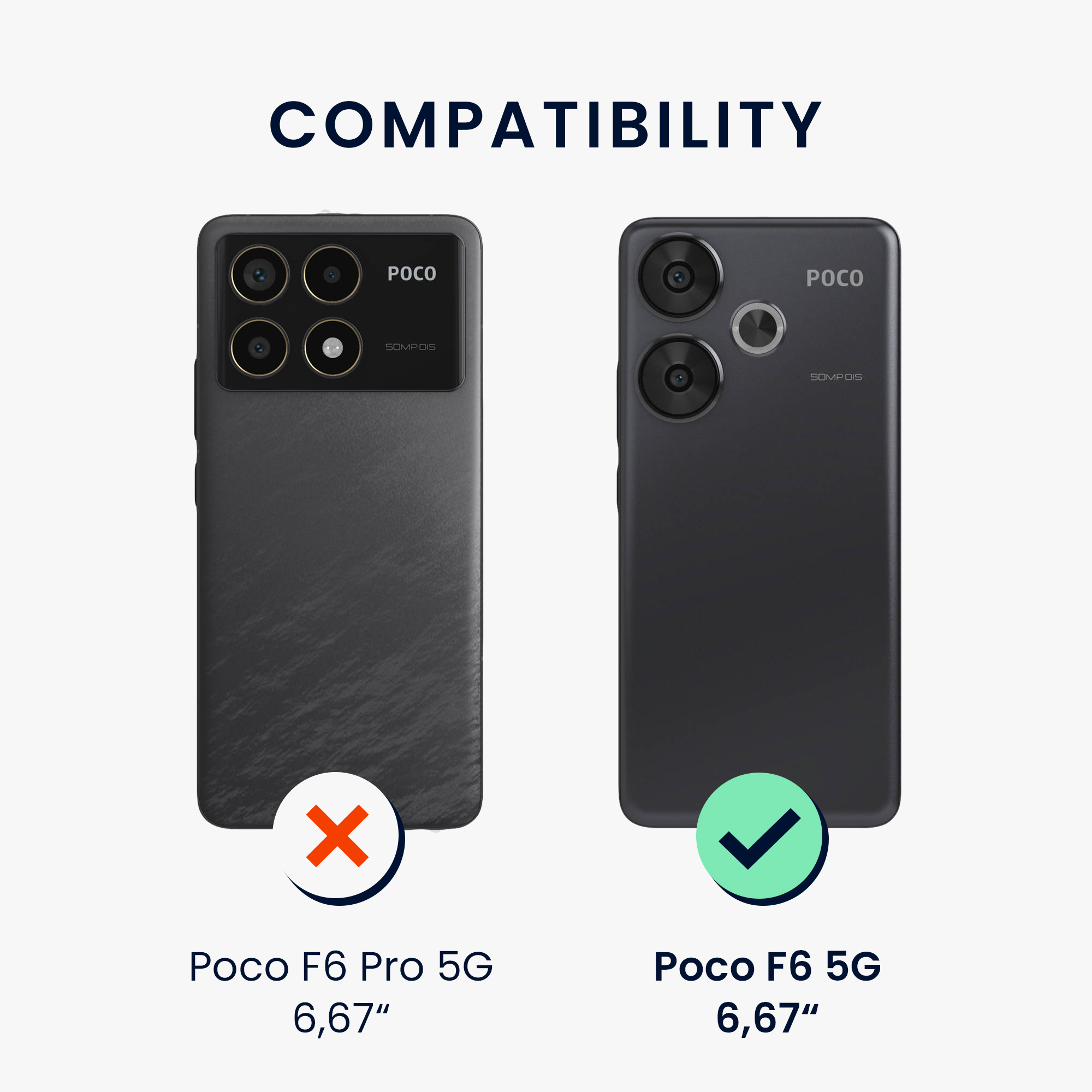 Tenký matný TPU kryt pro Xiaomi Poco F6 5G kwmobile ‑ šedozelená