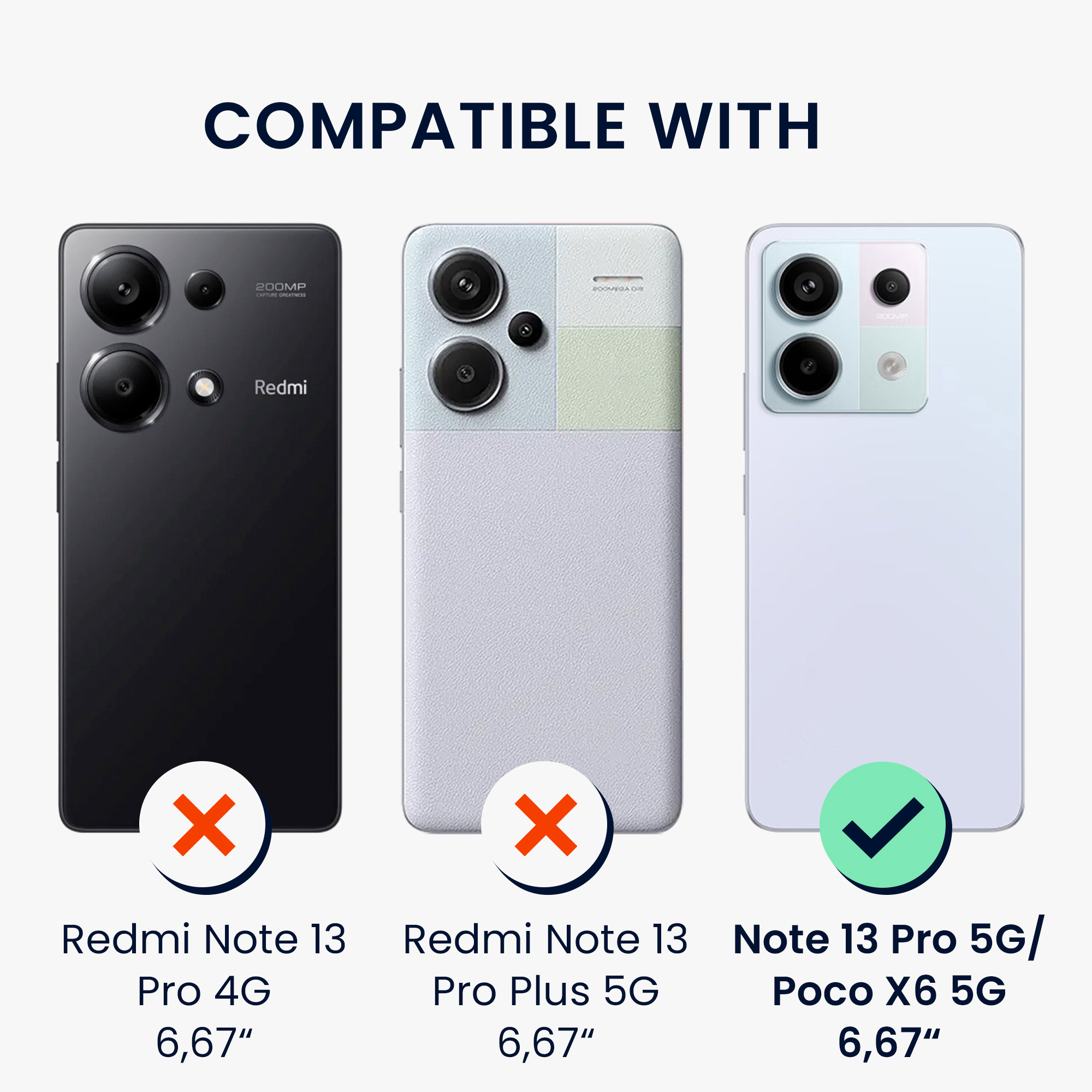 Průhledný kryt Xiaomi Redmi Note 13 Pro 5G sada ochranné sklo kwmobile