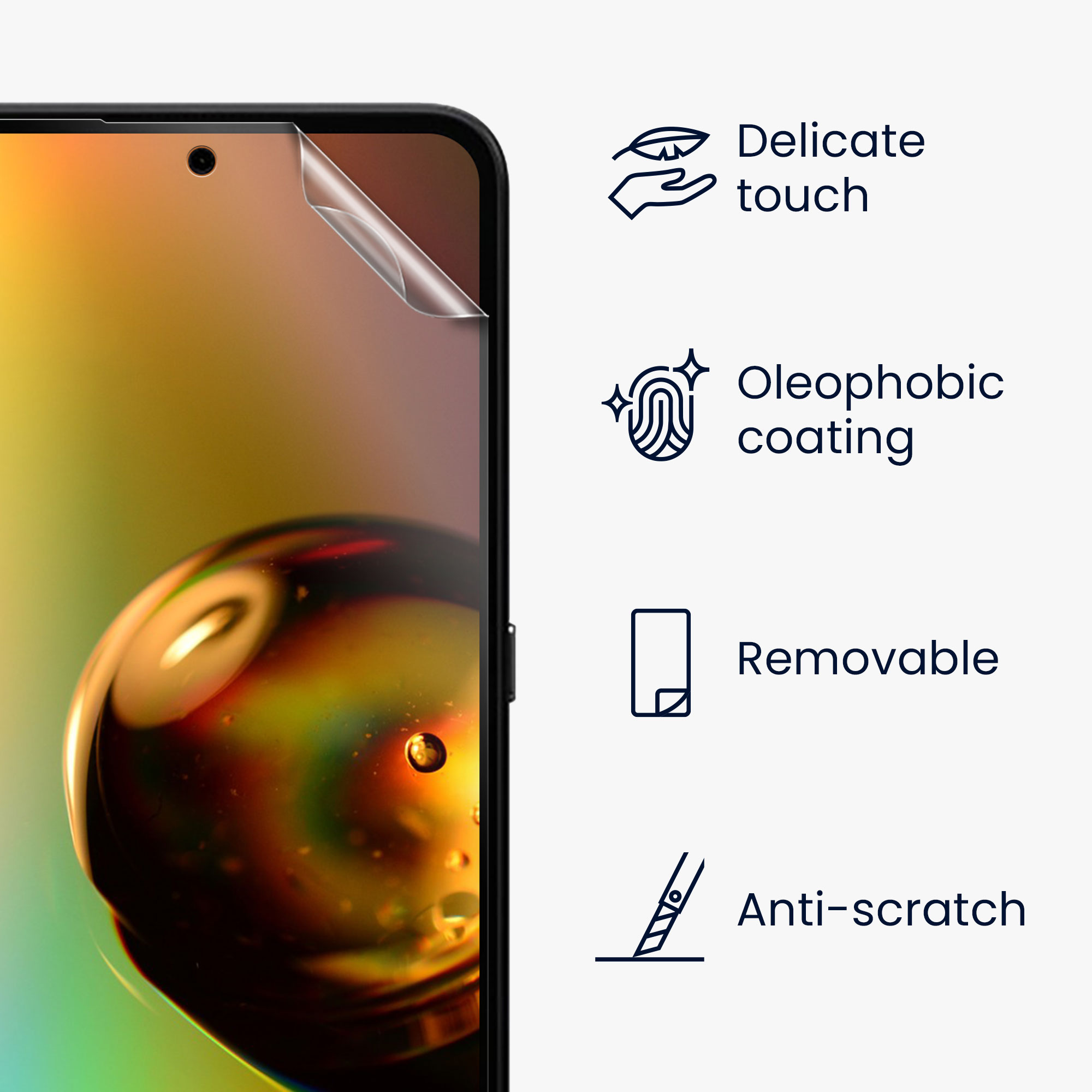 Ochranné fólie na displej pro CMF Phone 1 kwmobile - sada 3 čirých ochranných fólií na telefon