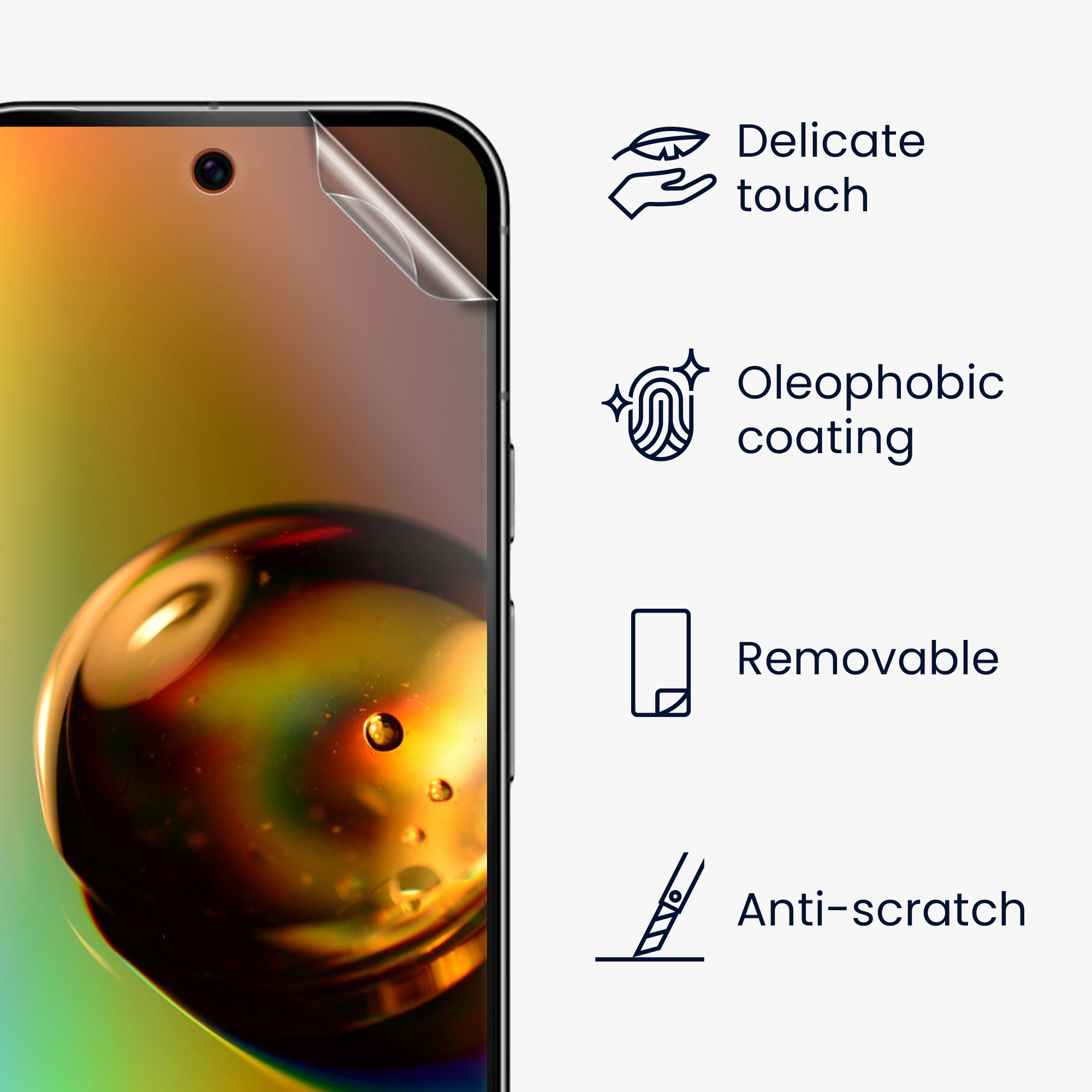 3x fólie na displej kwmobile pro Google Pixel 9a - transparentní