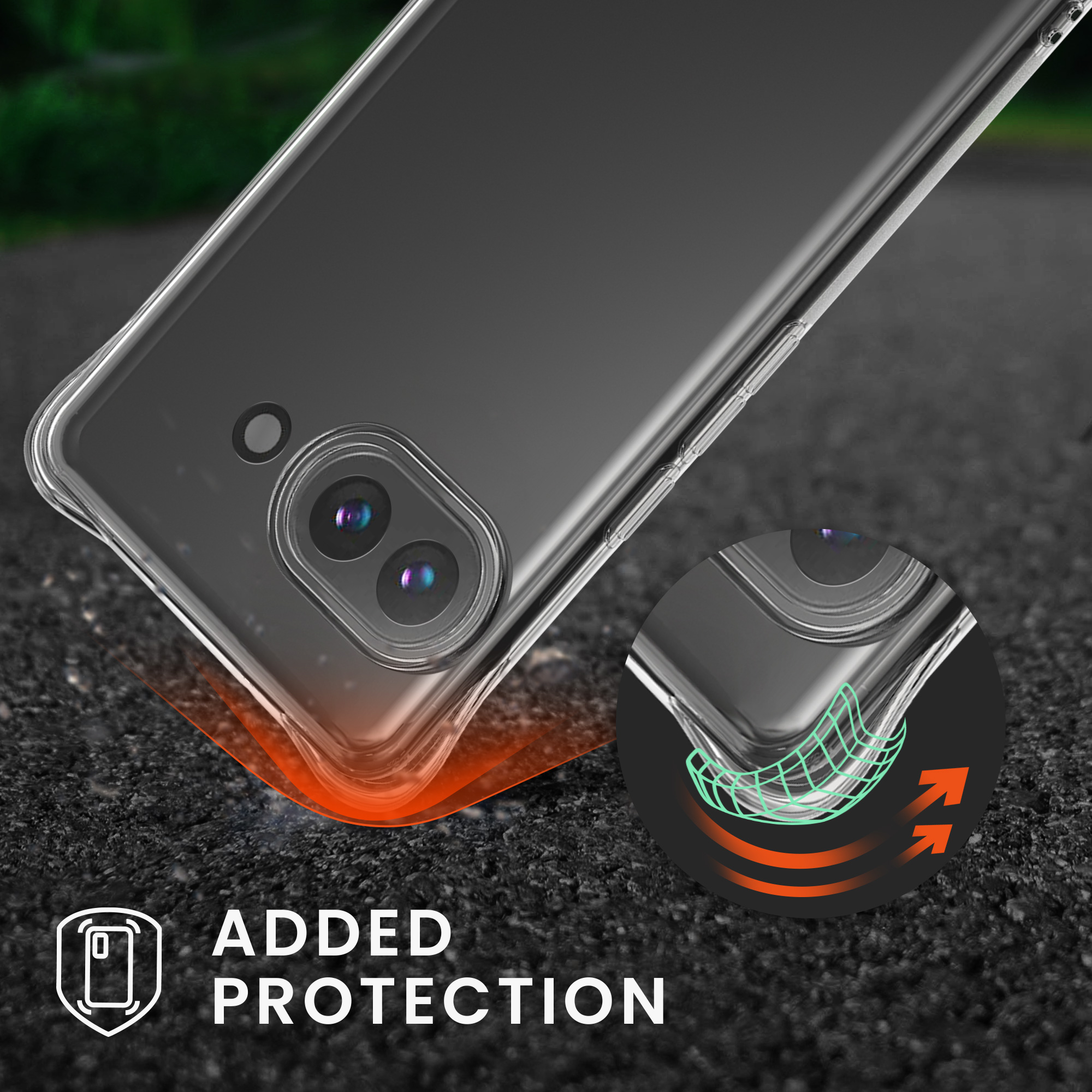 Crossbody kryt kwmobile pro Google Pixel 9a - šedá / transparentní