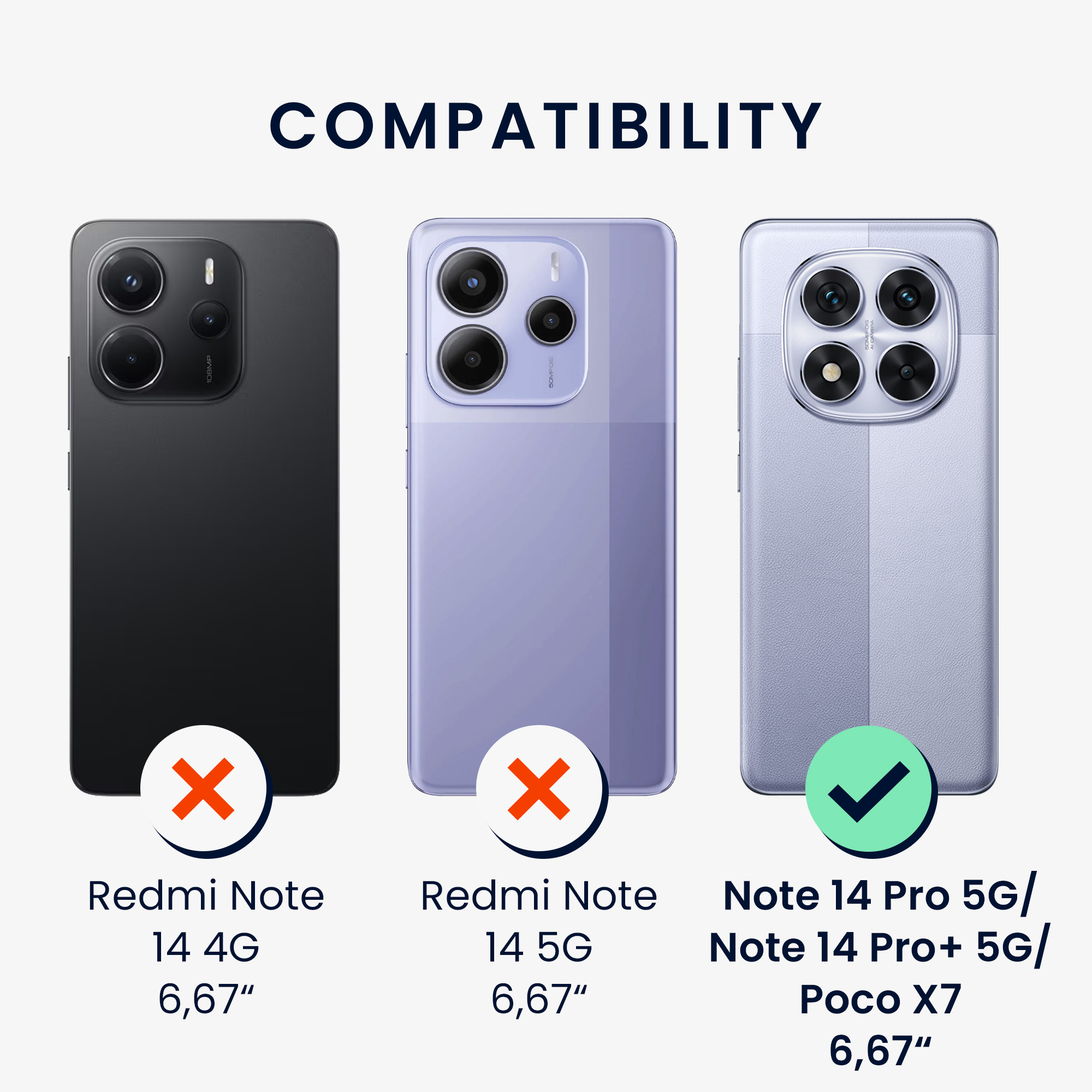 Kryt Xiaomi Redmi Note 14 Pro 5G silikonový TPU černá kwmobile