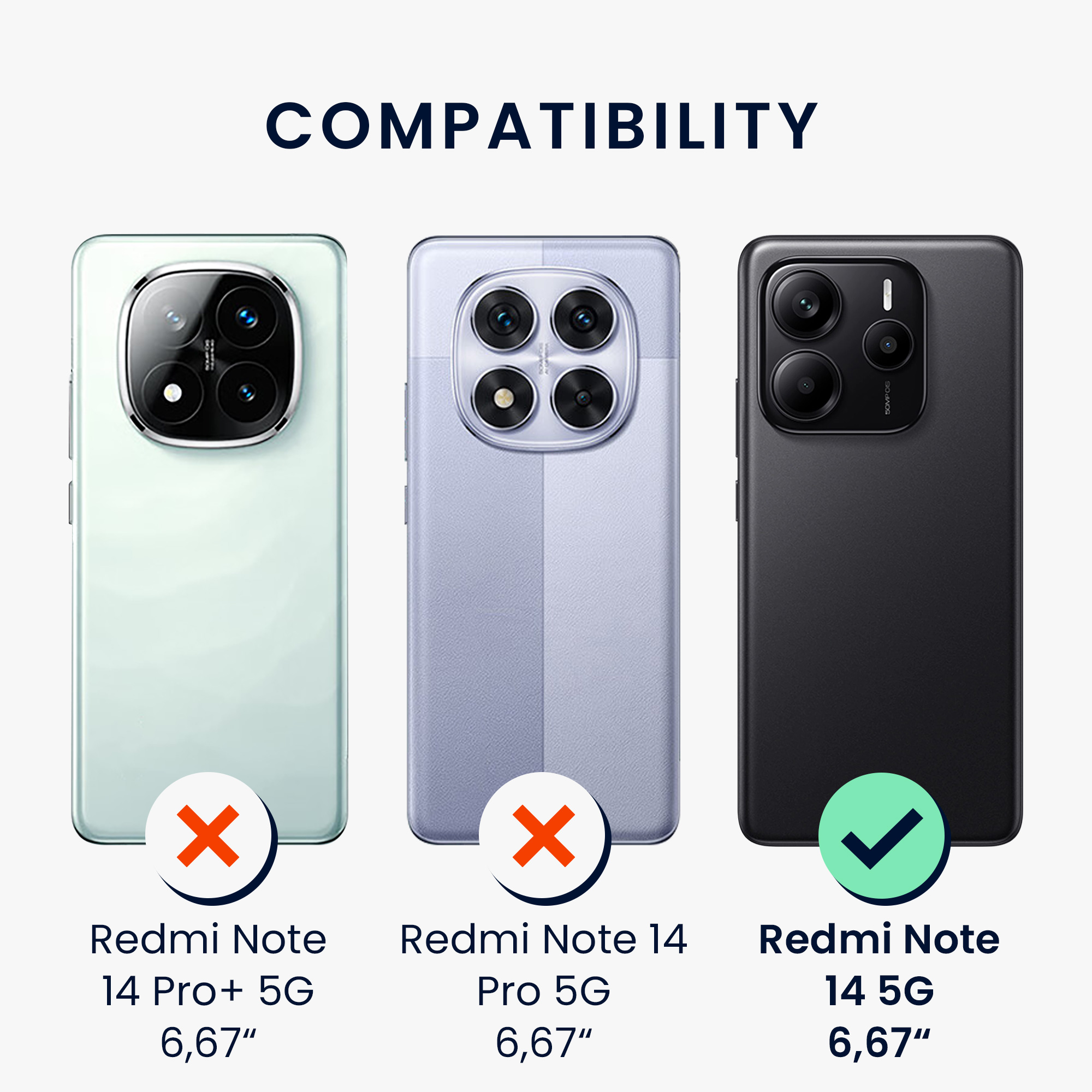 Kryt Xiaomi Redmi Note 14 5G (Not for 4G) silikonový TPU modrá kwmobile