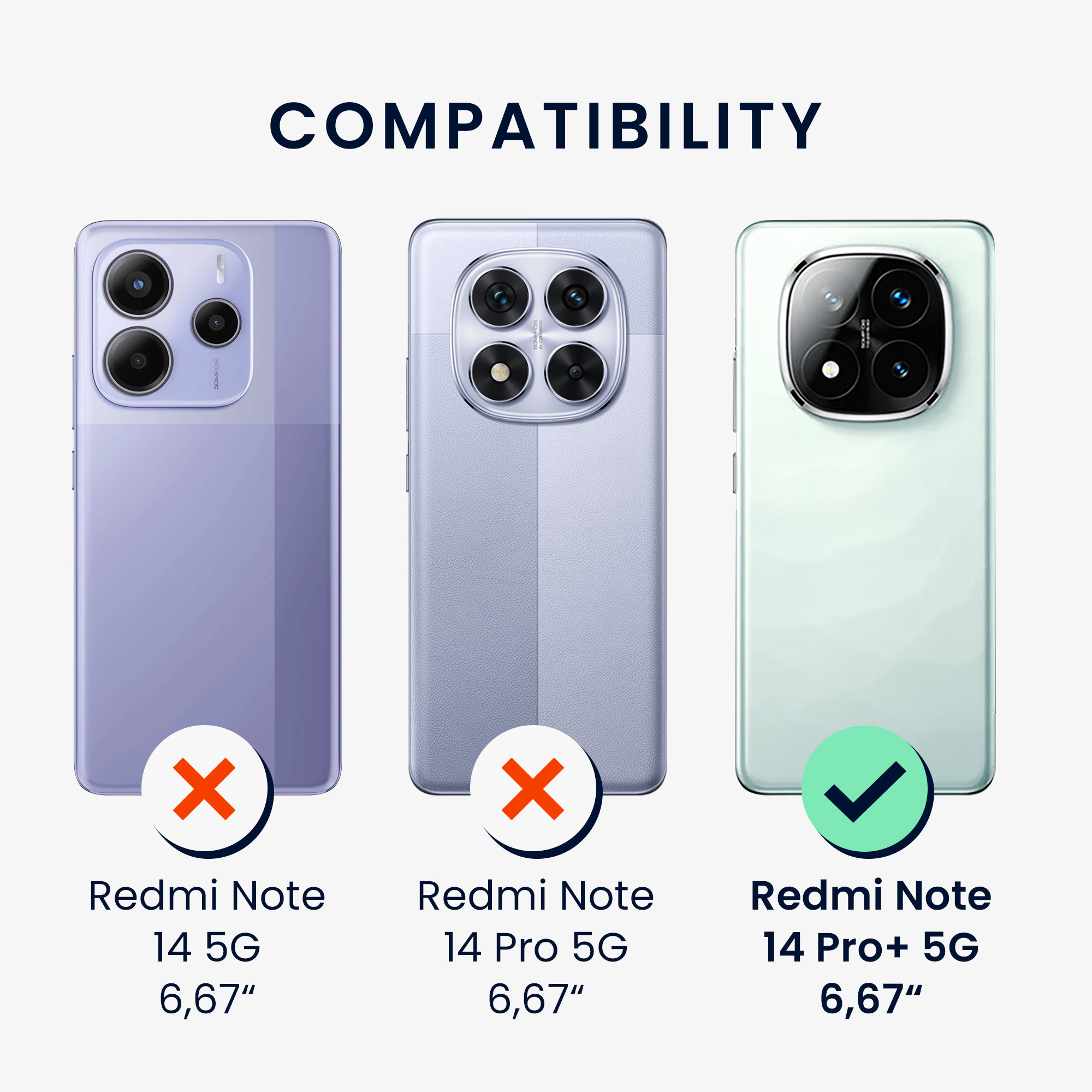 Kryt Xiaomi Redmi Note 14 Pro+ 5G crossbody popruh průhledná kwmobile