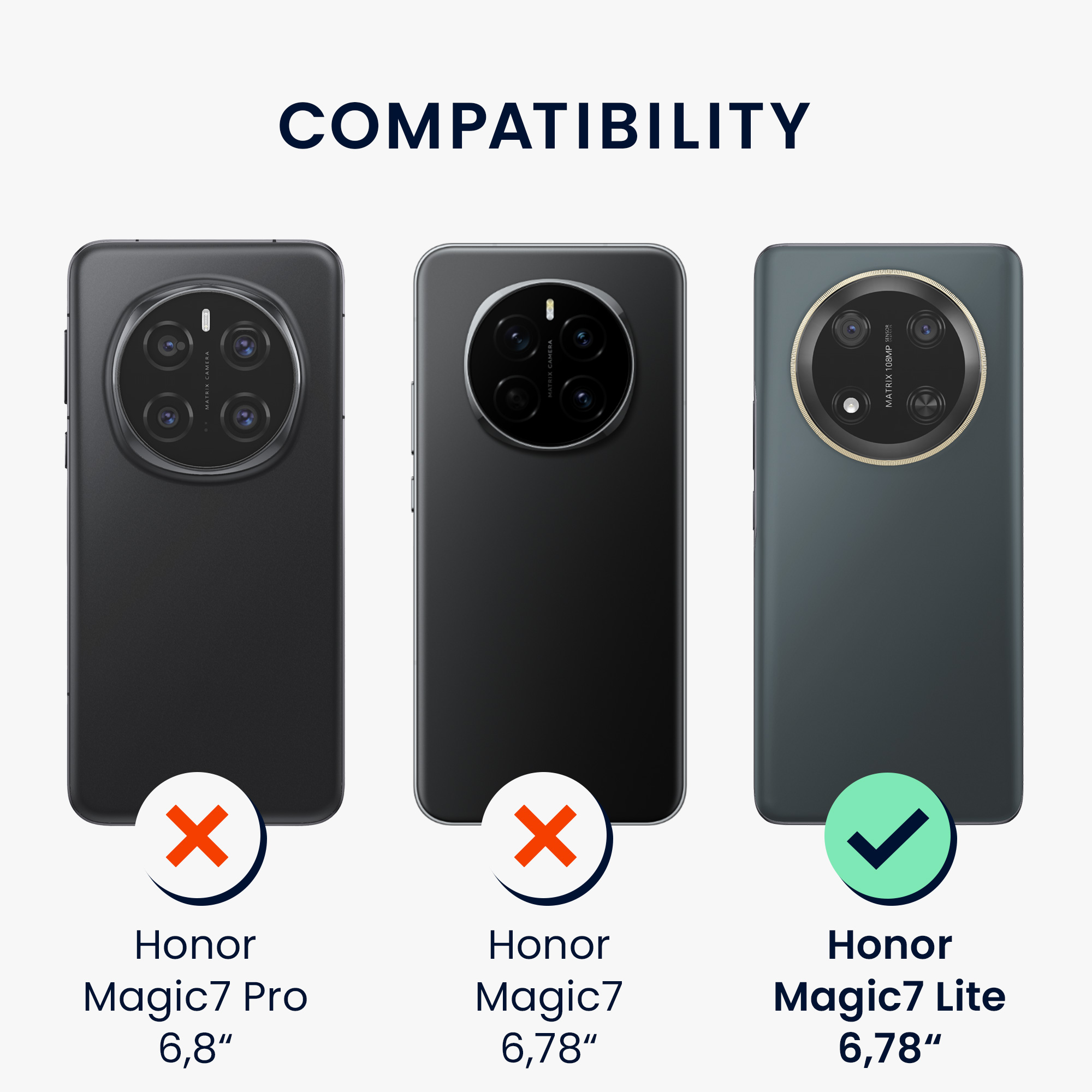 Tenký matný TPU kryt pro HONOR Magic7 Lite kwmobile ‑ matná černá