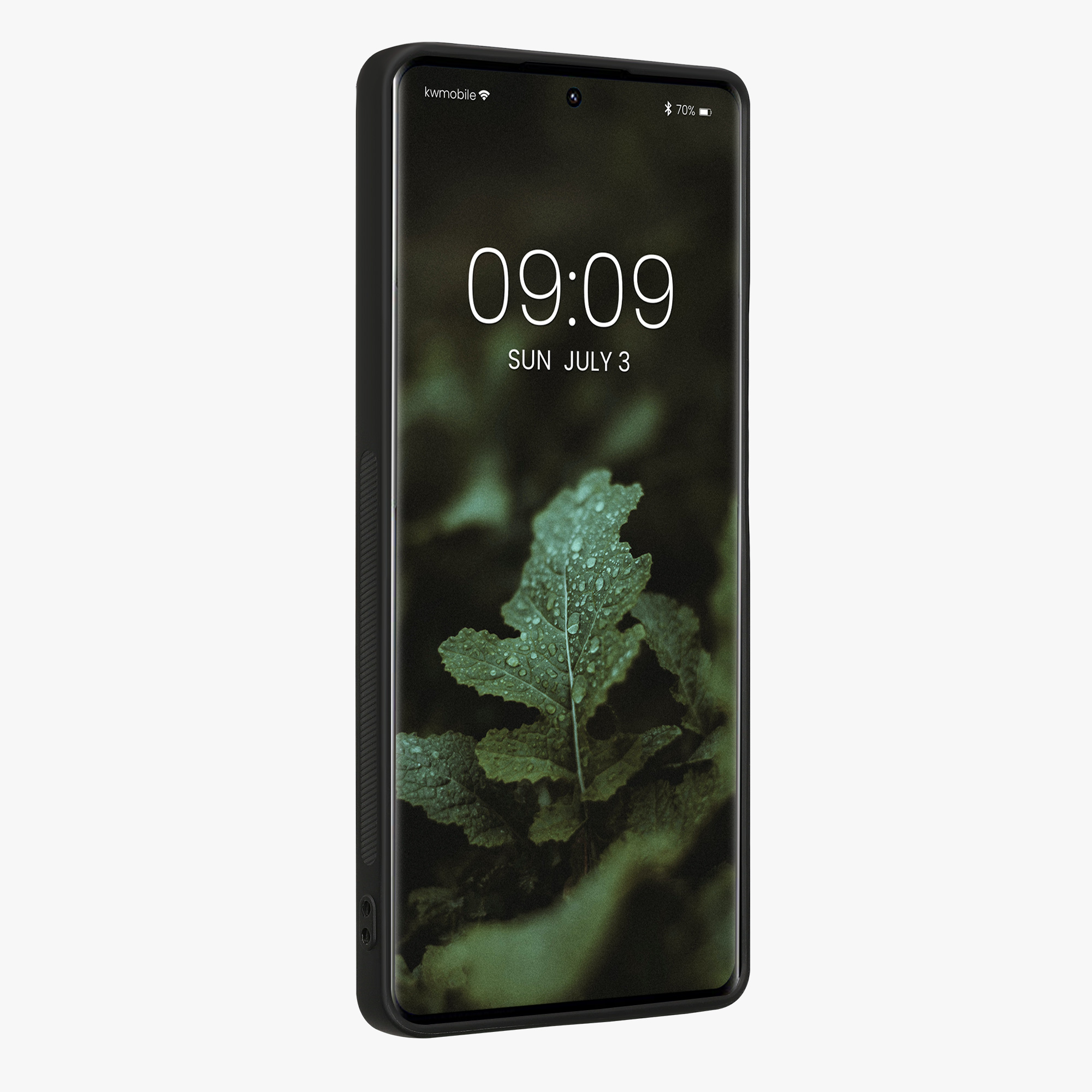 Dřevěný kryt Xiaomi Redmi Note 14 Pro 4G TPU nárazník tmavě hnědá kwmobile