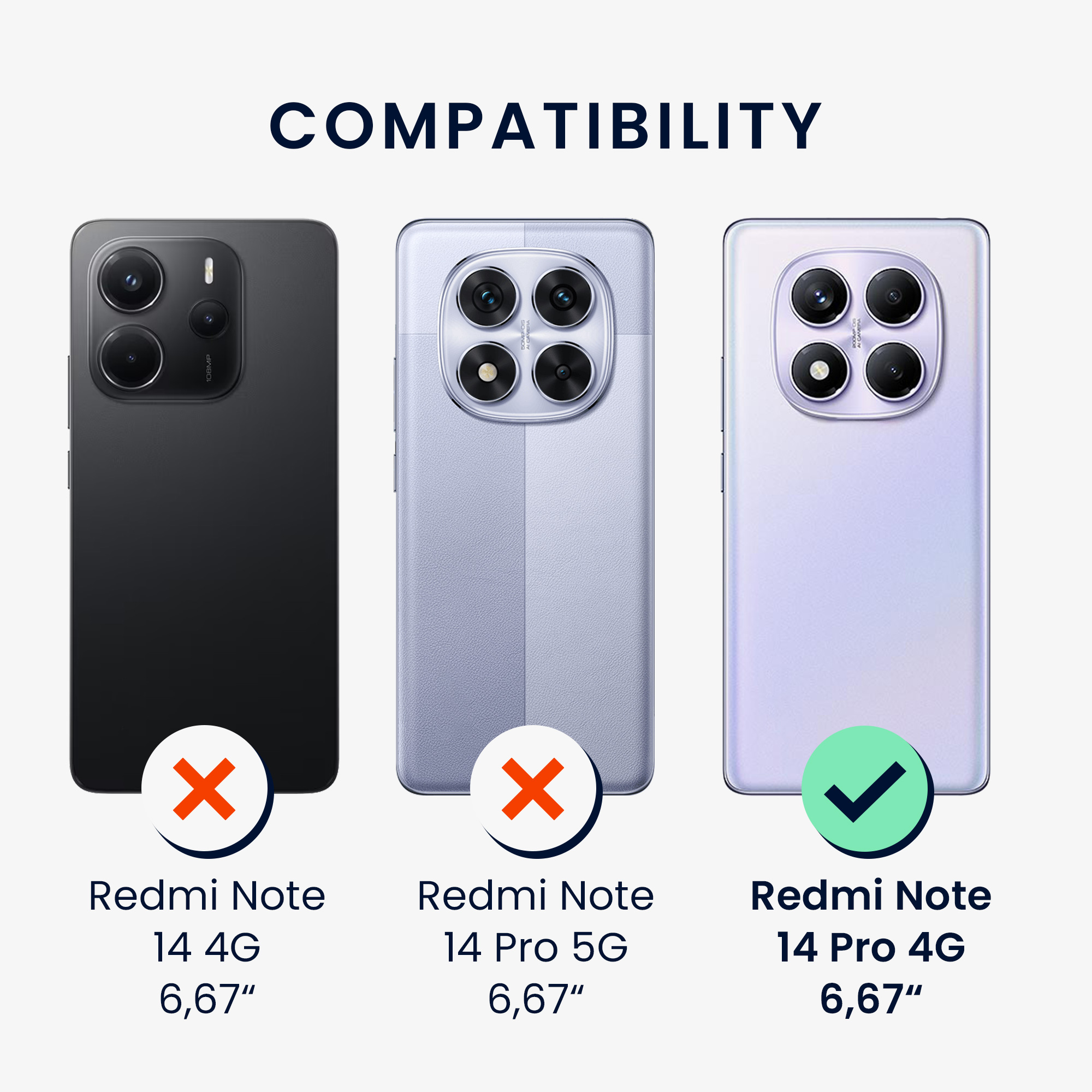 Kryt Xiaomi Redmi Note 14 Pro 4G crossbody popruh průhledná kwmobile