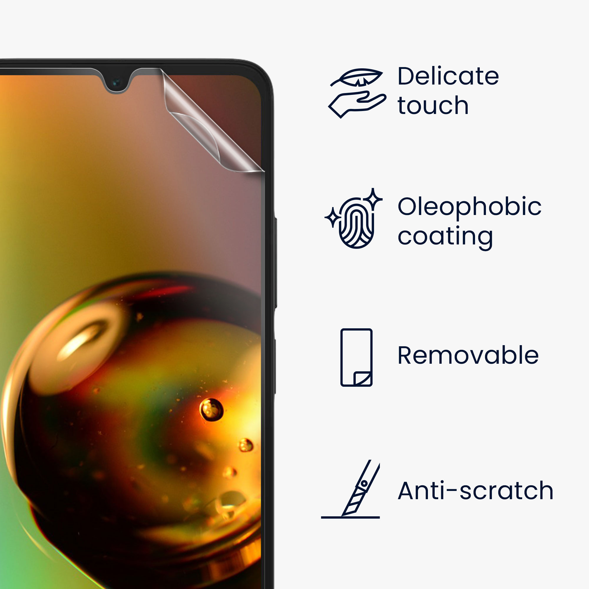 Ochranná fólie Xiaomi Redmi 14C čirá kwmobile sada 3 ks