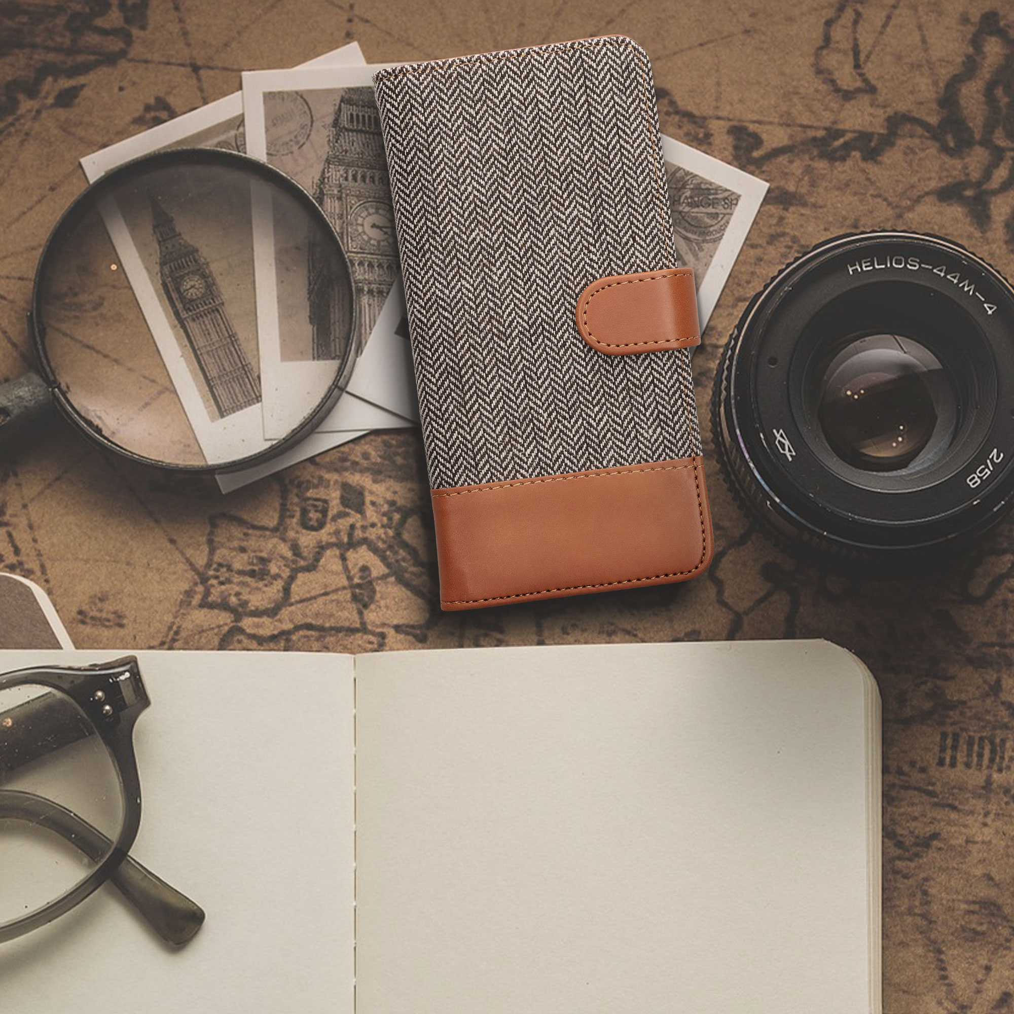 Wallet kryt Xiaomi Redmi Note 14 Pro+ 5G peněženka textil + umělá kwmobile