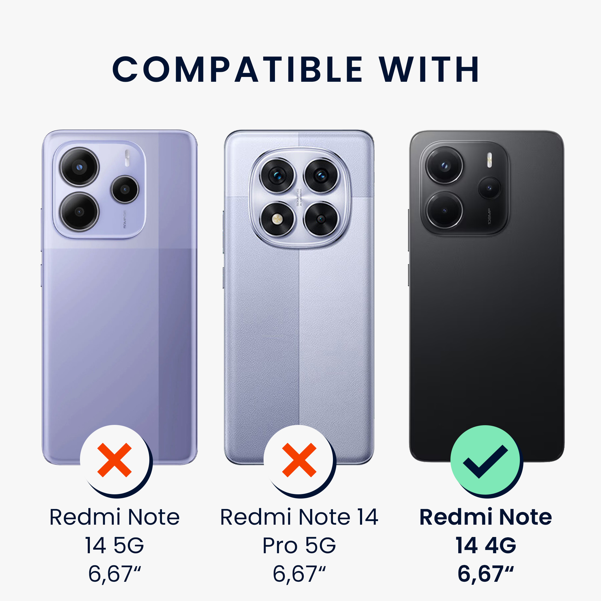 Kryt Xiaomi Redmi Note 14 4G (Not for 5G) crossbody popruh TPU šedozelená kwmobile