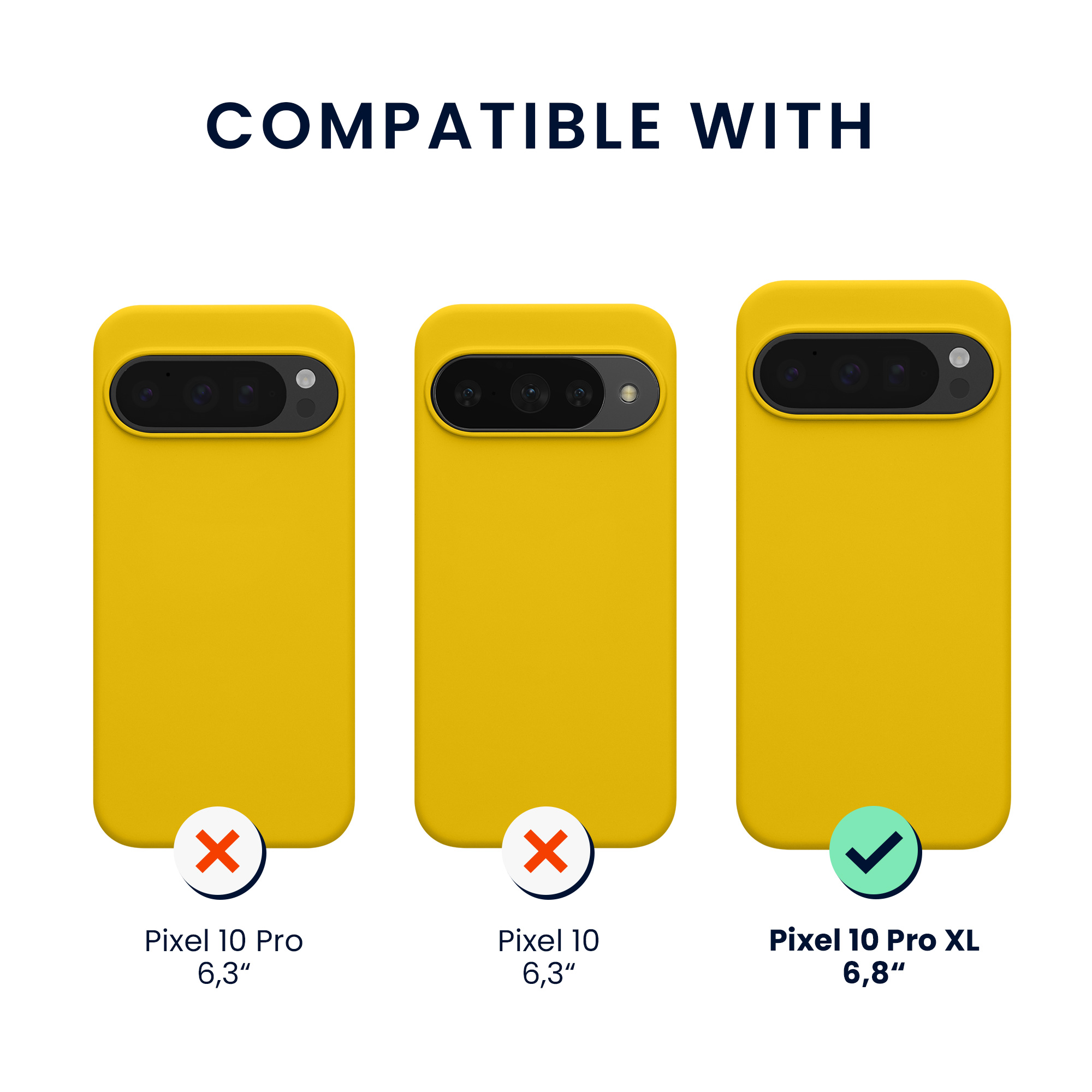 Silikonový kryt kwmobile pro Google Pixel 10 Pro XL - zářivě žlutá