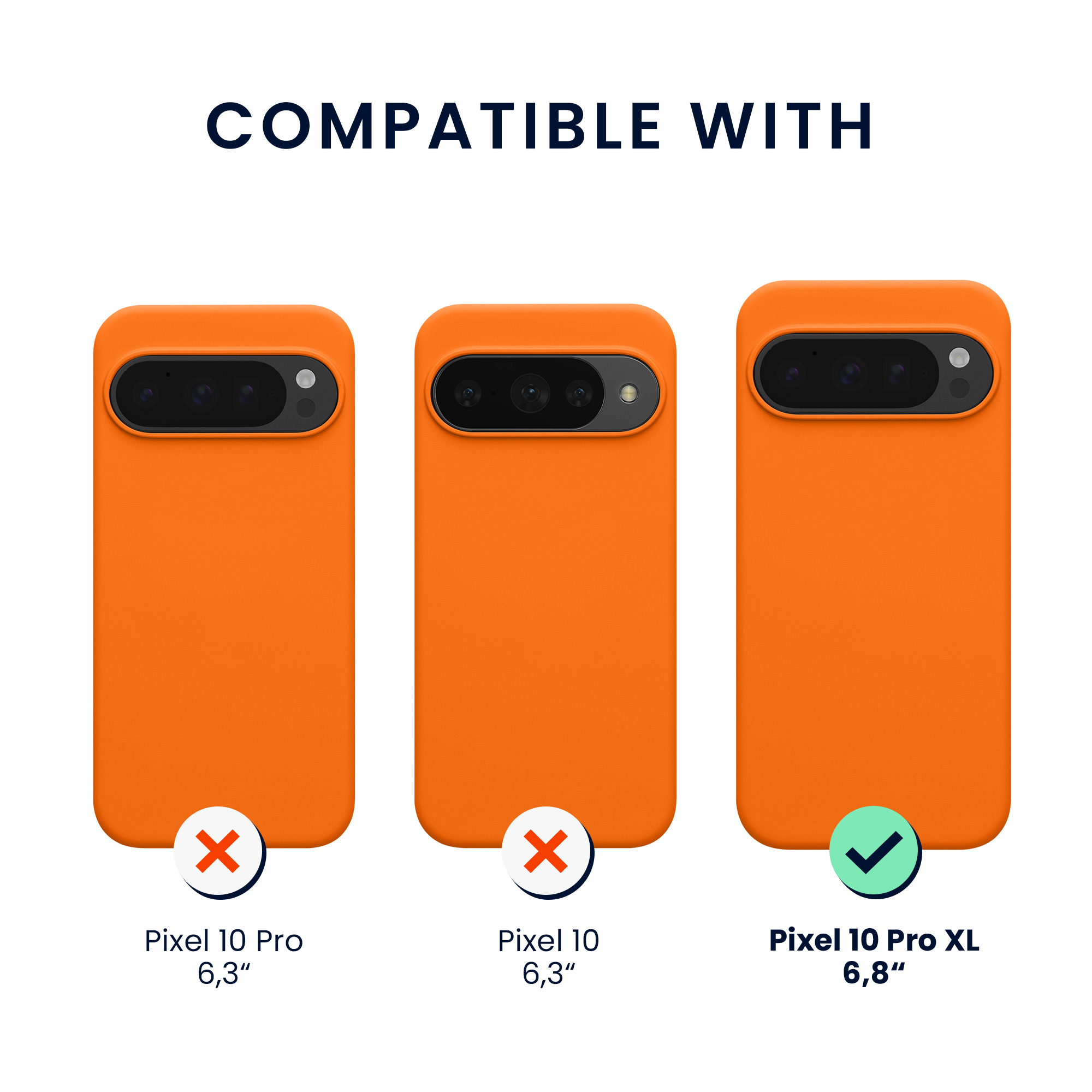Silikonový kryt kwmobile pro Google Pixel 10 Pro XL - ovocně oranžová