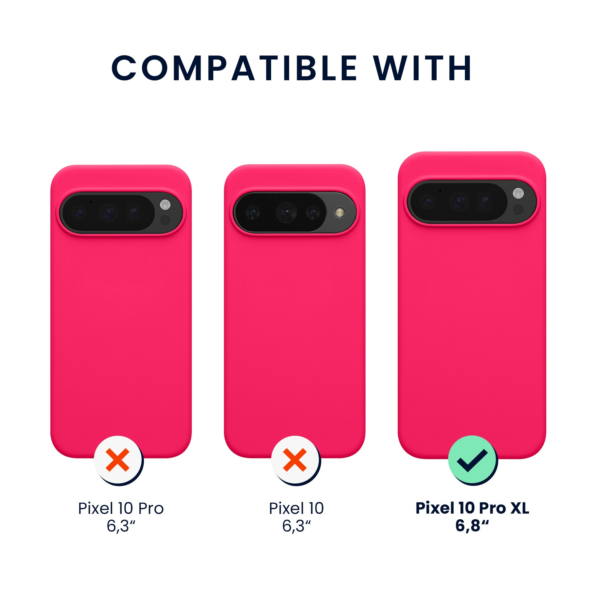 Silikonový kryt kwmobile pro Google Pixel 10 Pro XL - neonově růžová