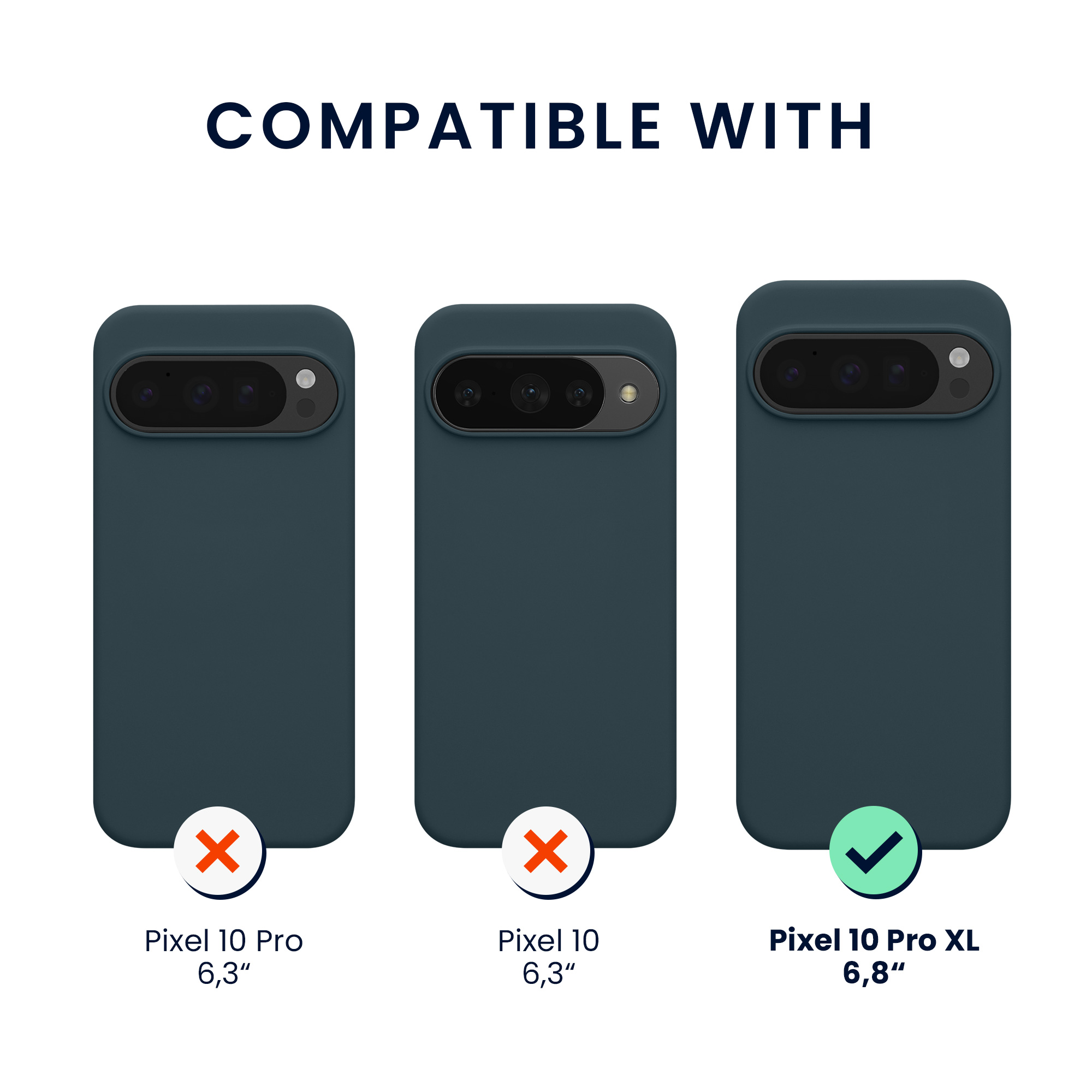 Silikonový kryt kwmobile pro Google Pixel 10 Pro XL - tmavě břidlicová