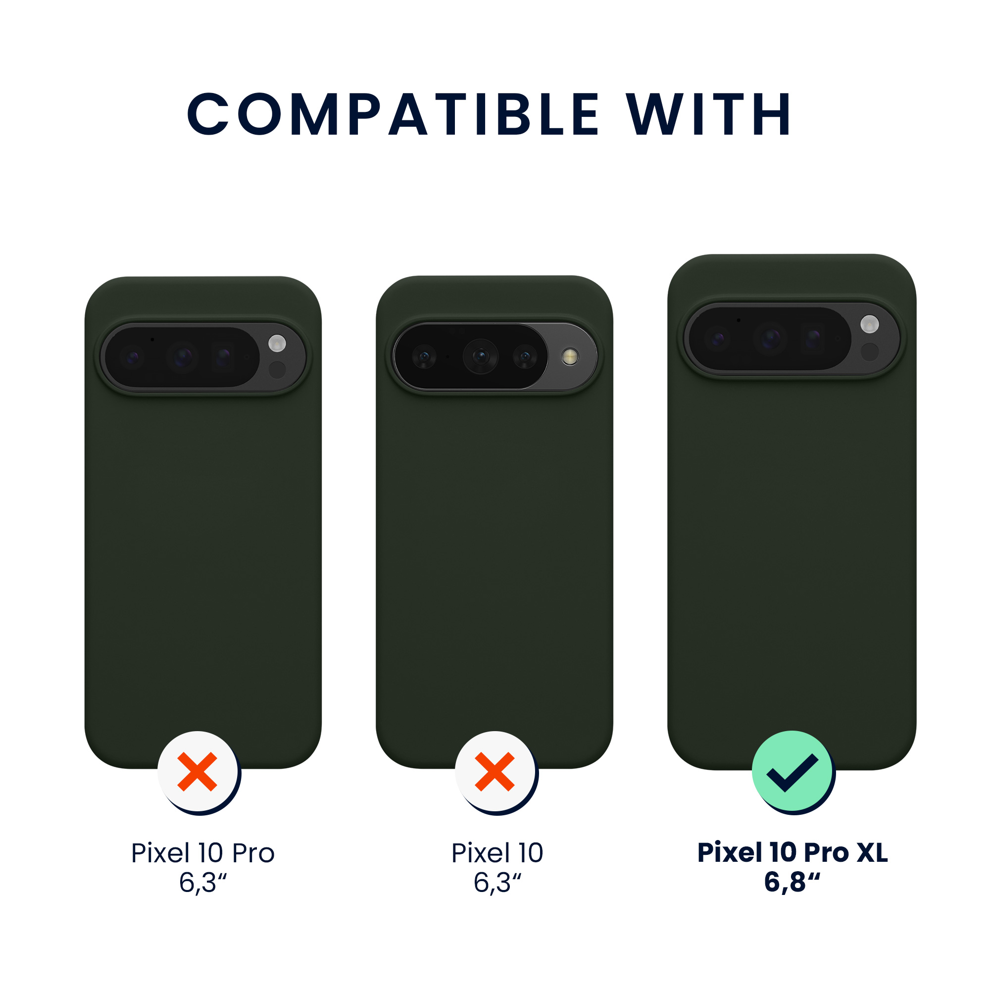 TPU silikonové pouzdro pro Google Pixel 10 Pro XL kwmobile MagSafe - tmavě zelená