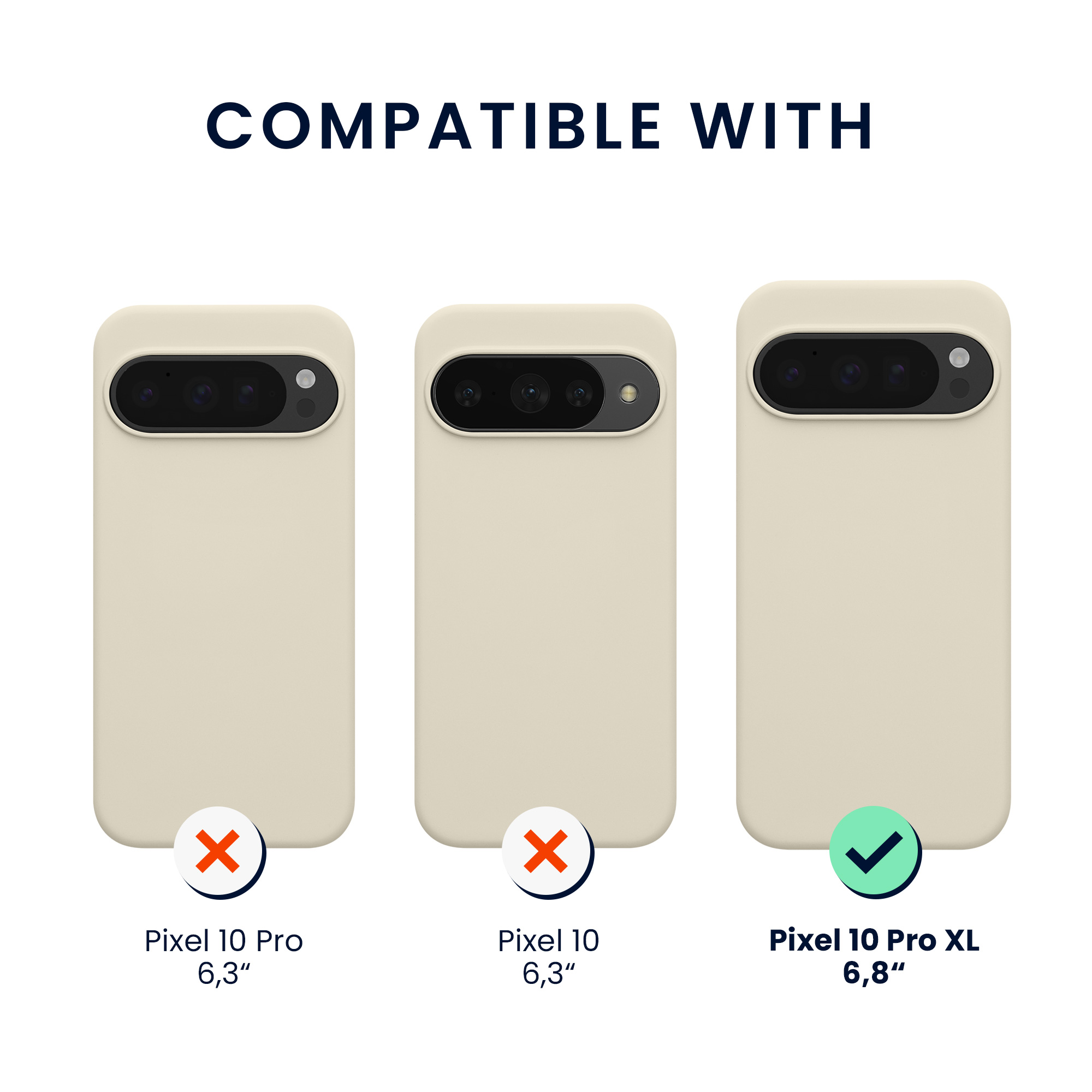 TPU silikonové pouzdro pro Google Pixel 10 Pro XL kwmobile MagSafe - matná krémová