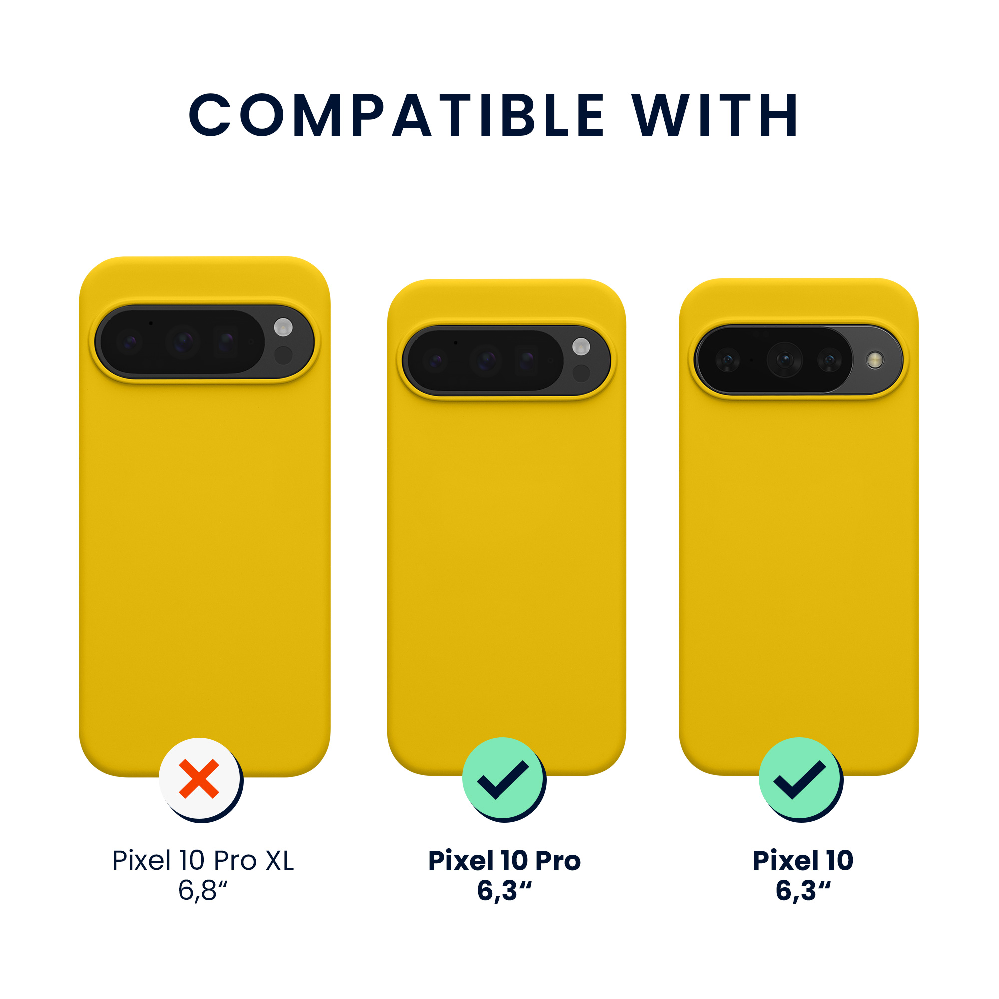 Kryt na mobil Google Pixel 10 / Pixel 10 Pro kwmobile - zářivě žlutá