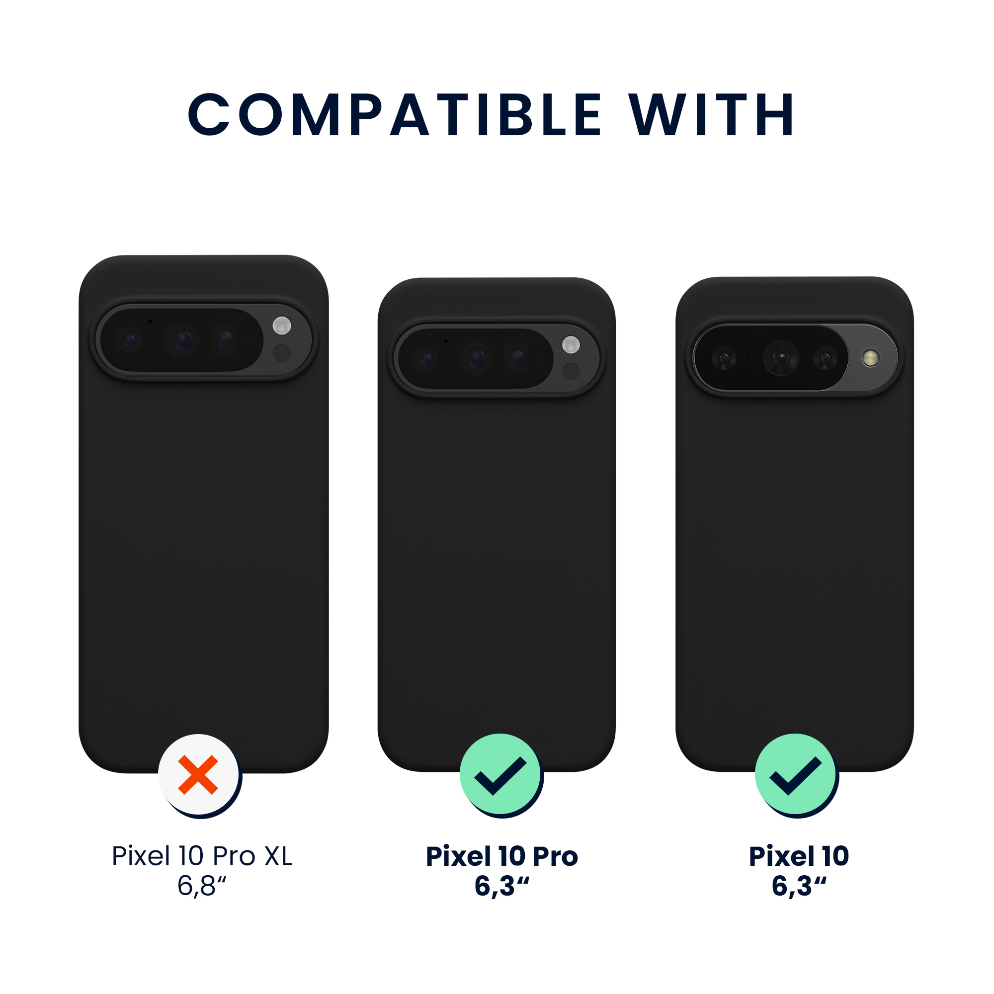 Silikonový kryt kwmobile pro Google Pixel 10 / Pixel 10 Pro - černá