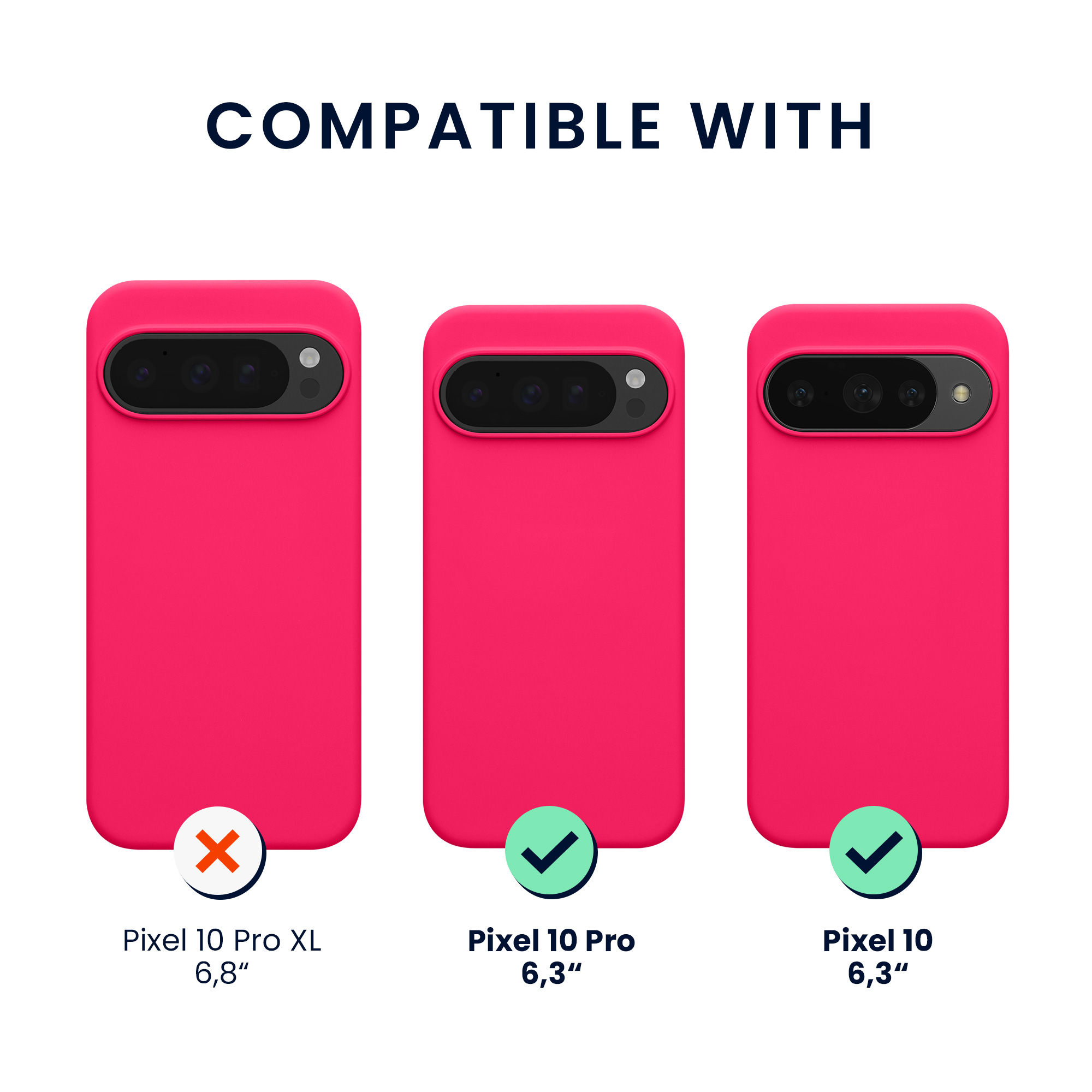 Kryt na mobil Google Pixel 10 / Pixel 10 Pro kwmobile - neonově růžová