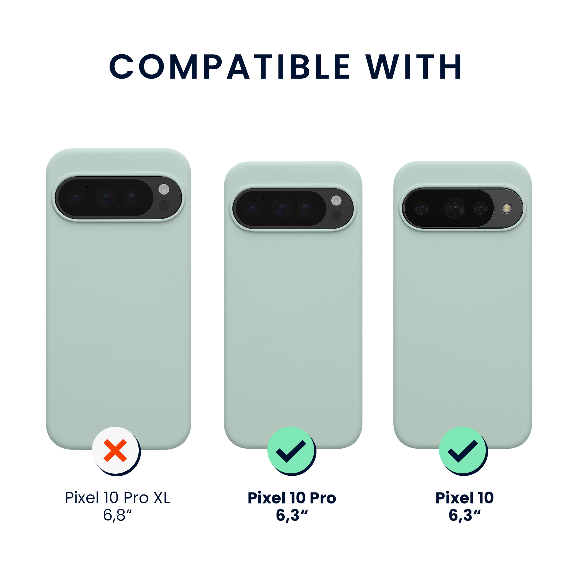 Silikonový kryt kwmobile pro Google Pixel 10 / Pixel 10 Pro - svěží mátová