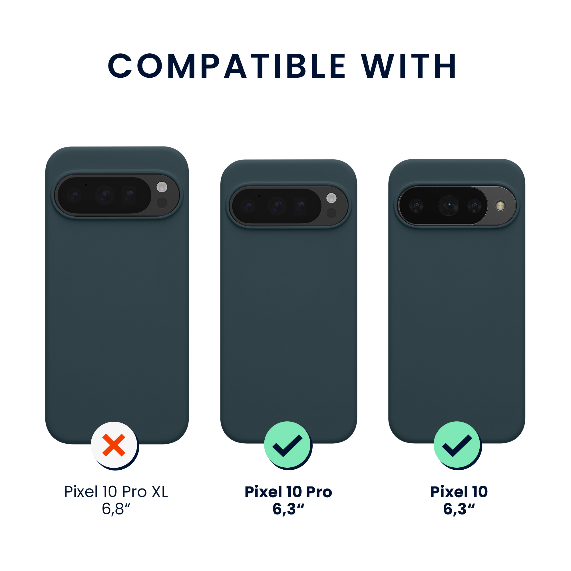 Silikonový kryt kwmobile pro Google Pixel 10 / Pixel 10 Pro - tmavě břidlicová