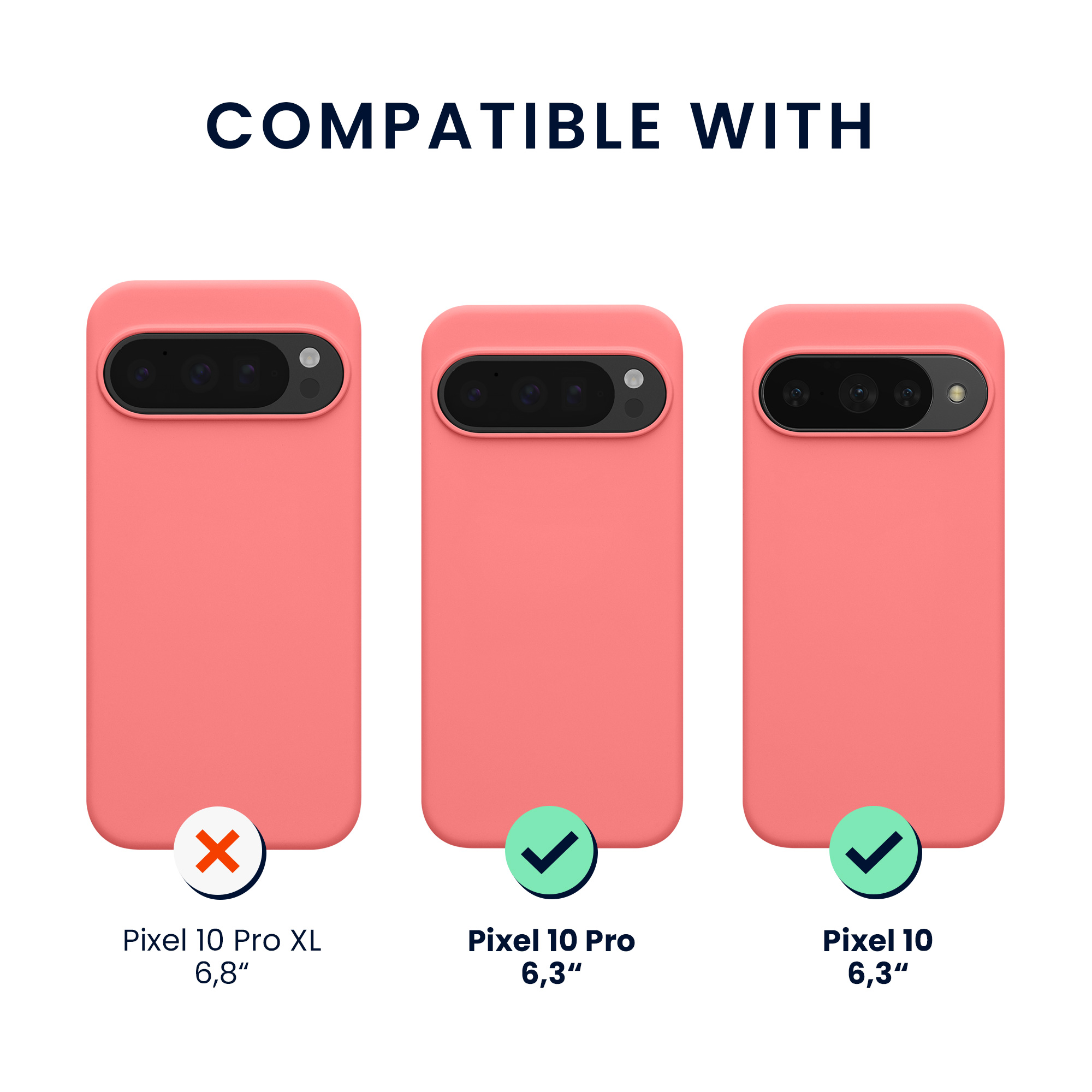 Kryt na mobil Google Pixel 10 / Pixel 10 Pro kwmobile - pastelově korálová