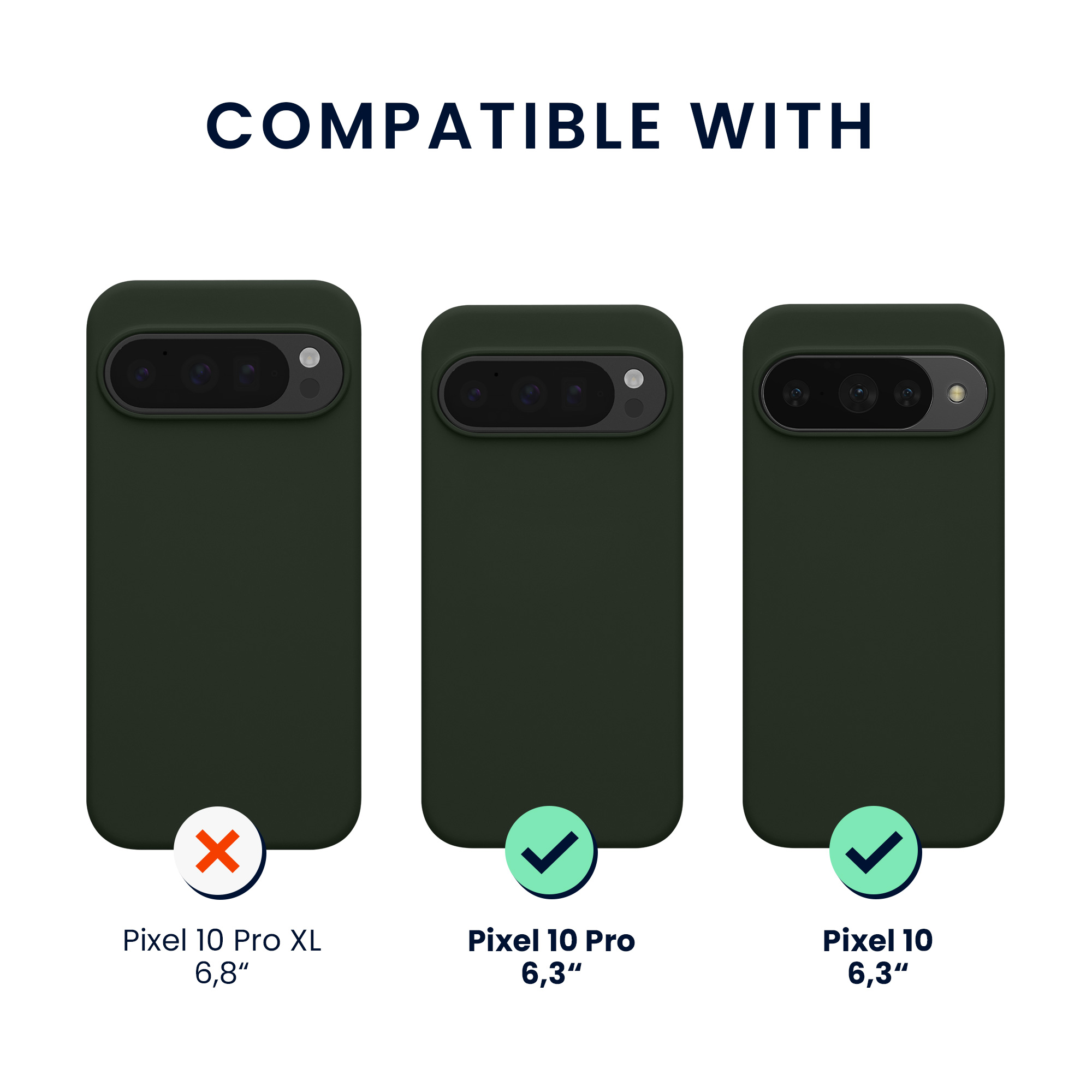 TPU silikonové pouzdro pro Google Pixel 10 / Pixel 10 Pro kwmobile MagSafe - tmavě zelená