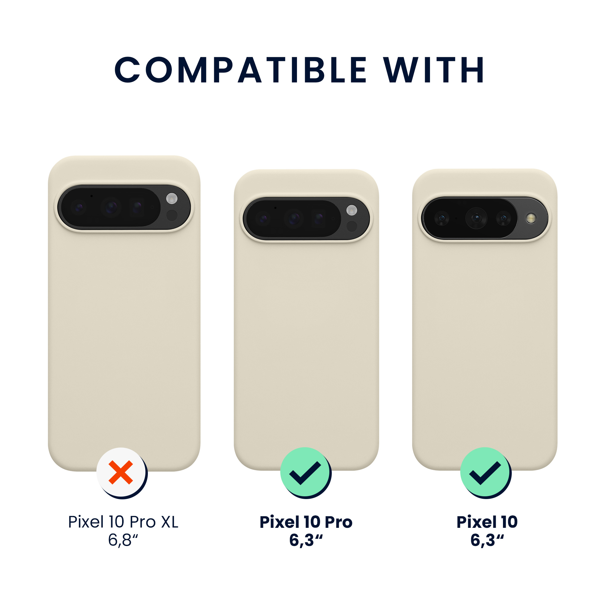 TPU silikonové pouzdro pro Google Pixel 10 / Pixel 10 Pro kwmobile MagSafe - matná krémová