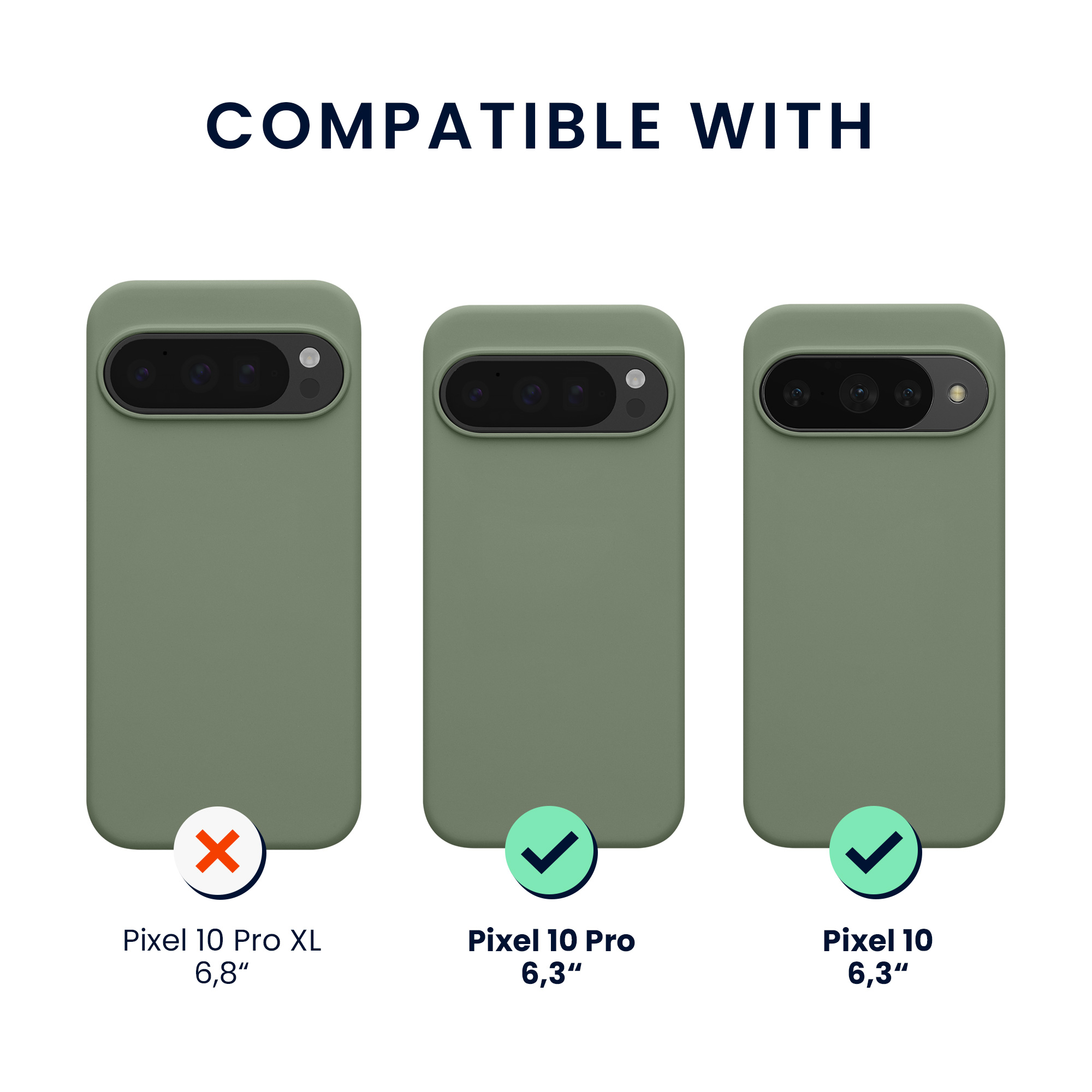 TPU silikonové pouzdro pro Google Pixel 10 / Pixel 10 Pro kwmobile MagSafe - šedozelená
