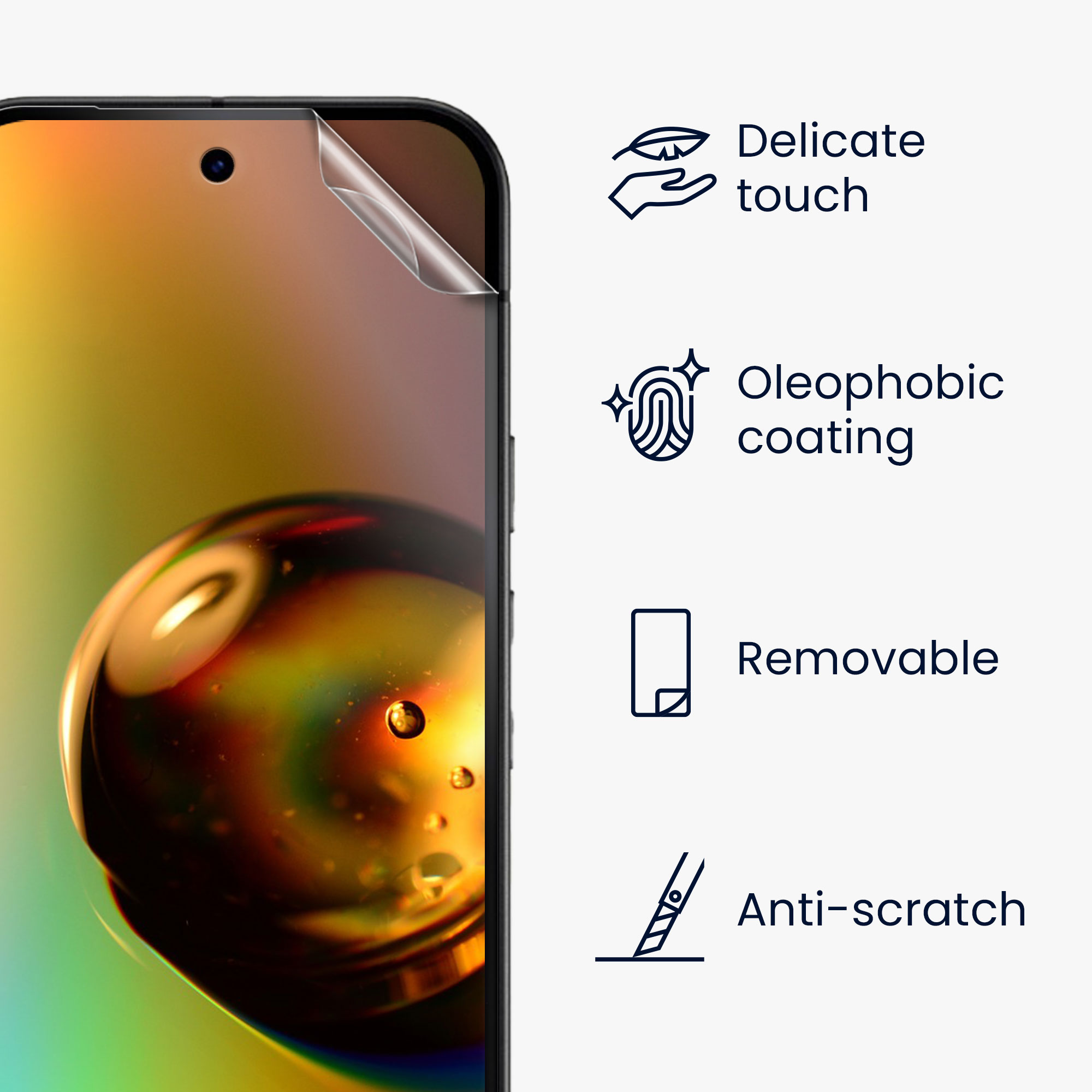 Tvrzené sklo kwmobile pro Google Pixel 9a - transparentní