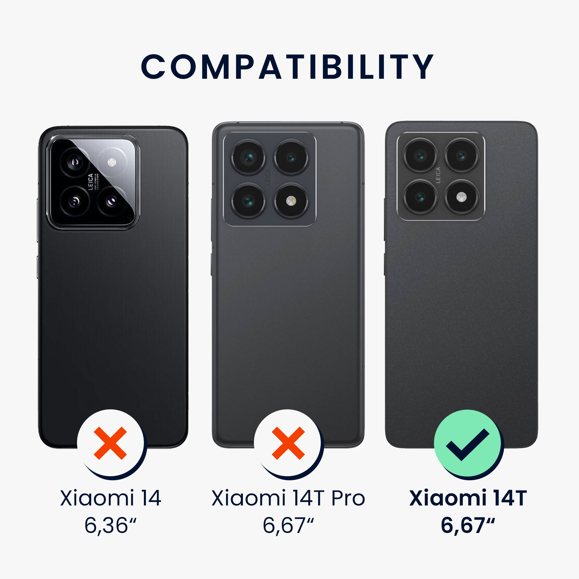 Crossbody kryt na mobil Xiaomi 14T kwmobile transparentní / černá