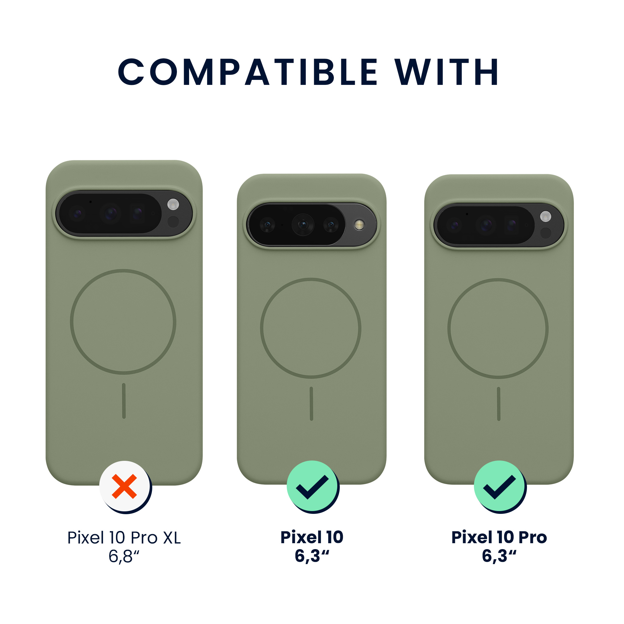 Kryt na mobil Google Pixel 10 / Pixel 10 Pro kwmobile - šedozelená