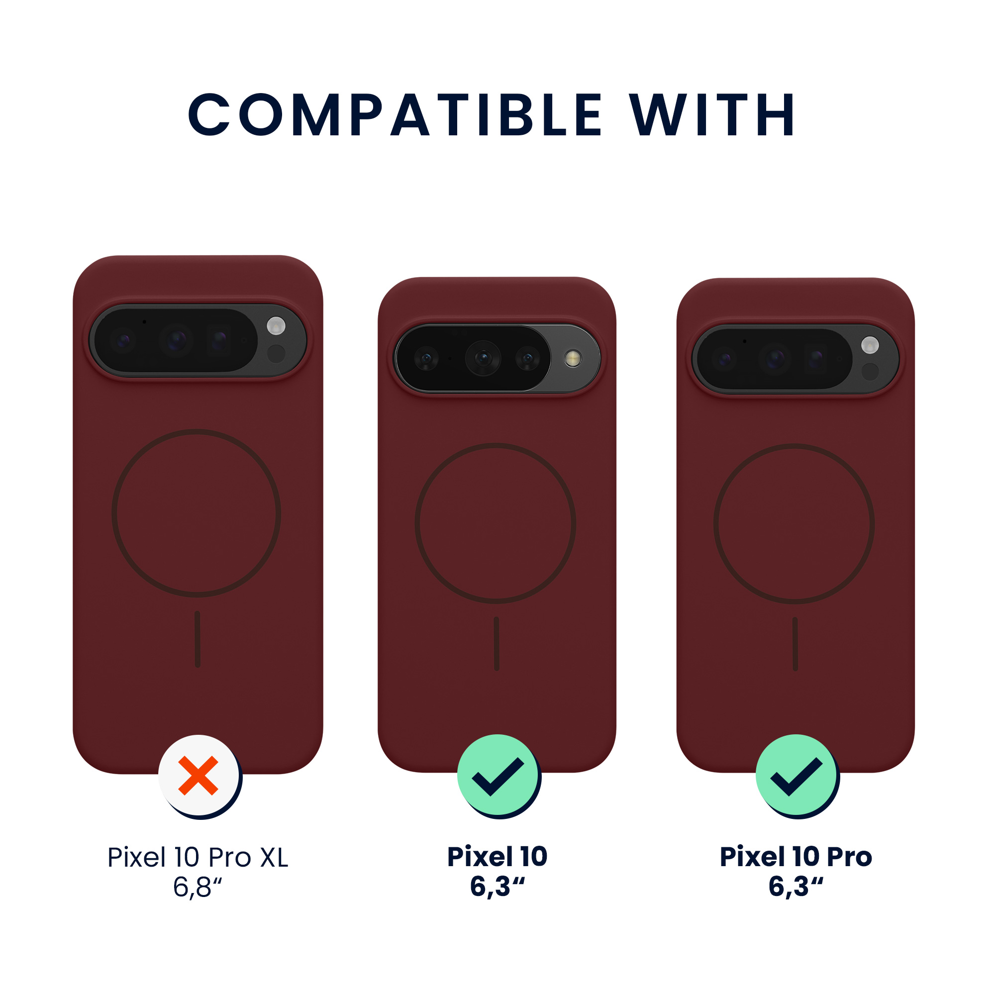 Silikonový kryt kwmobile pro Google Pixel 10 / Pixel 10 Pro - bordó fialová