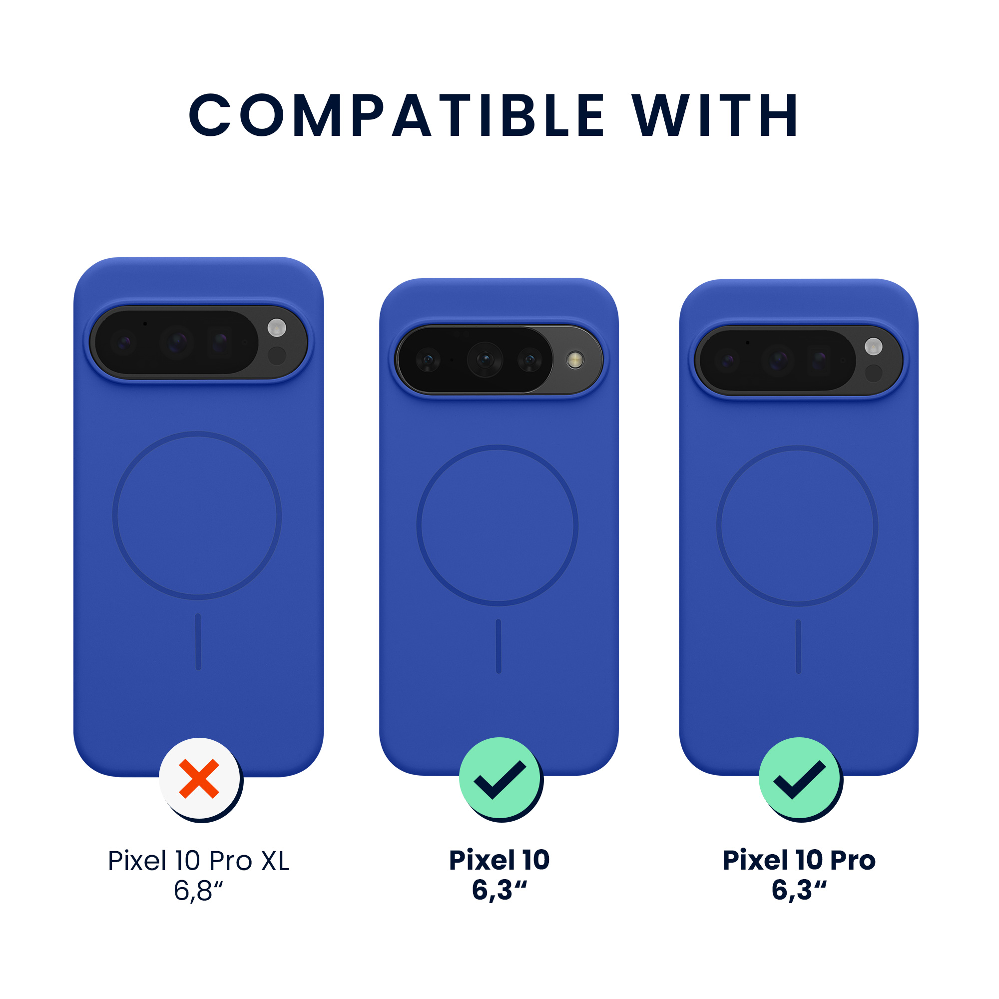 Magnetické silikonové pouzdro pro Google Pixel 10 / Pixel 10 Pro kwmobile MagSafe - baltská modrá