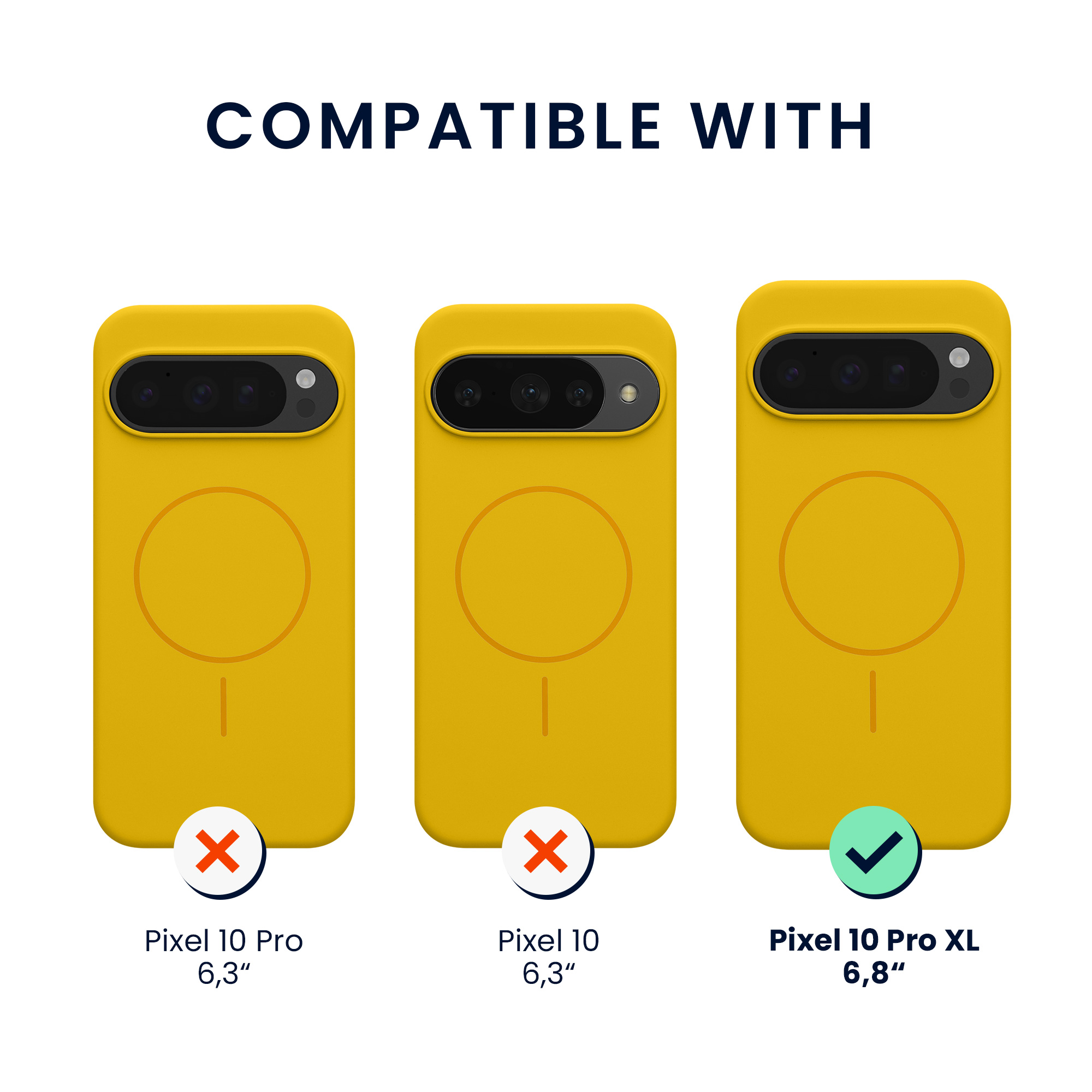 Silikonový kryt kwmobile pro Google Pixel 10 Pro XL - zářivě žlutá