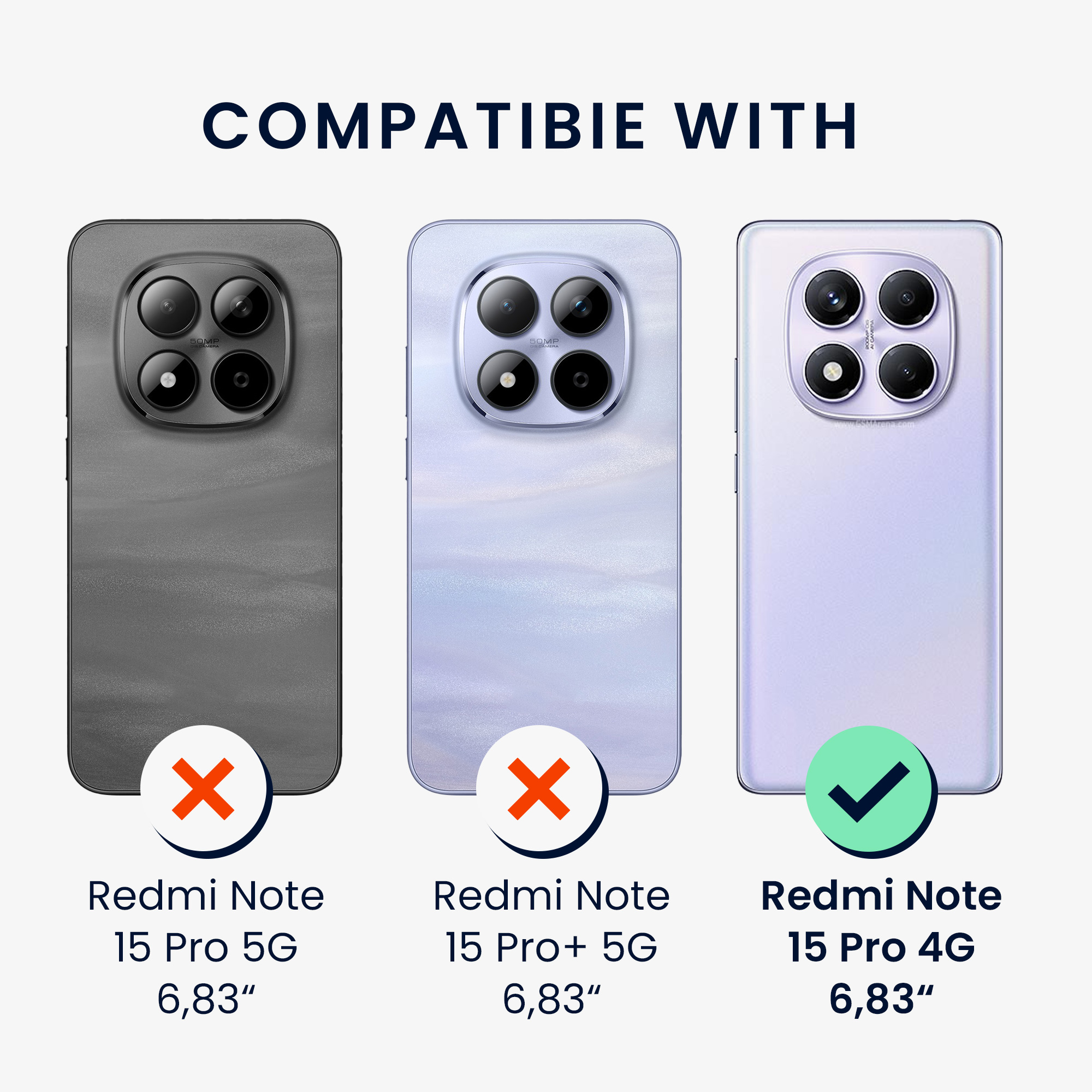 TPU kryt kwmobile pro Xiaomi Redmi Note 15 Pro 4G - šedozelená