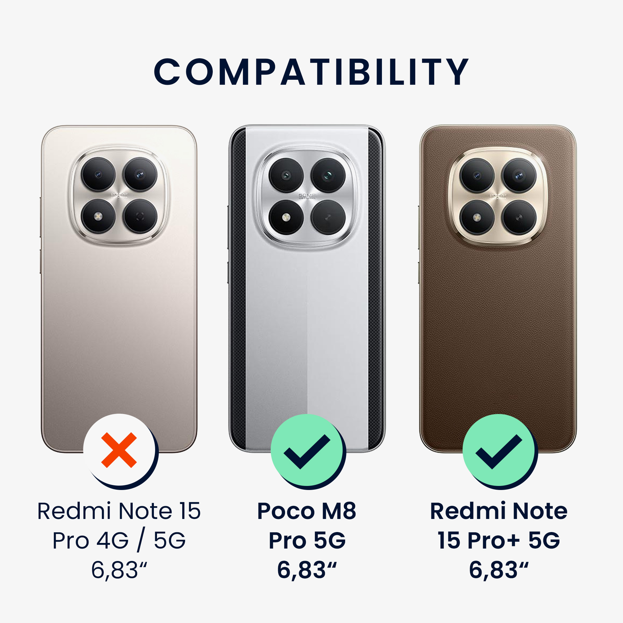 TPU kryt kwmobile pro Xiaomi Redmi Note 15 Pro+ 5G / Poco M8 Pro 5G - šedozelená