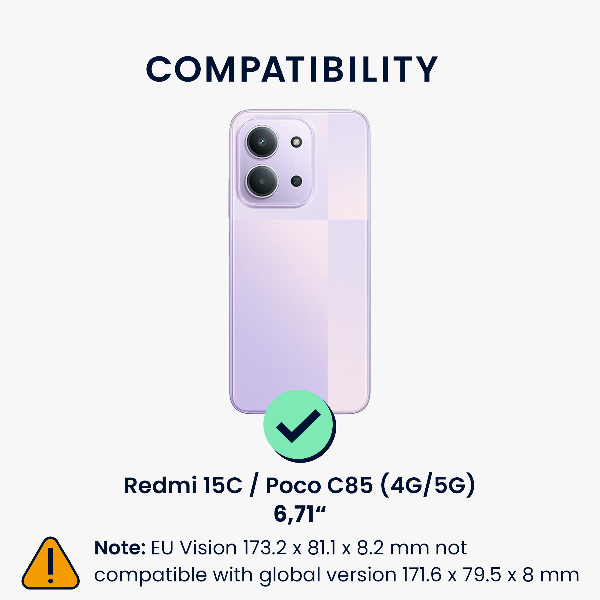 Kryt Xiaomi Redmi 15C silikonový TPU šedozelená kwmobile