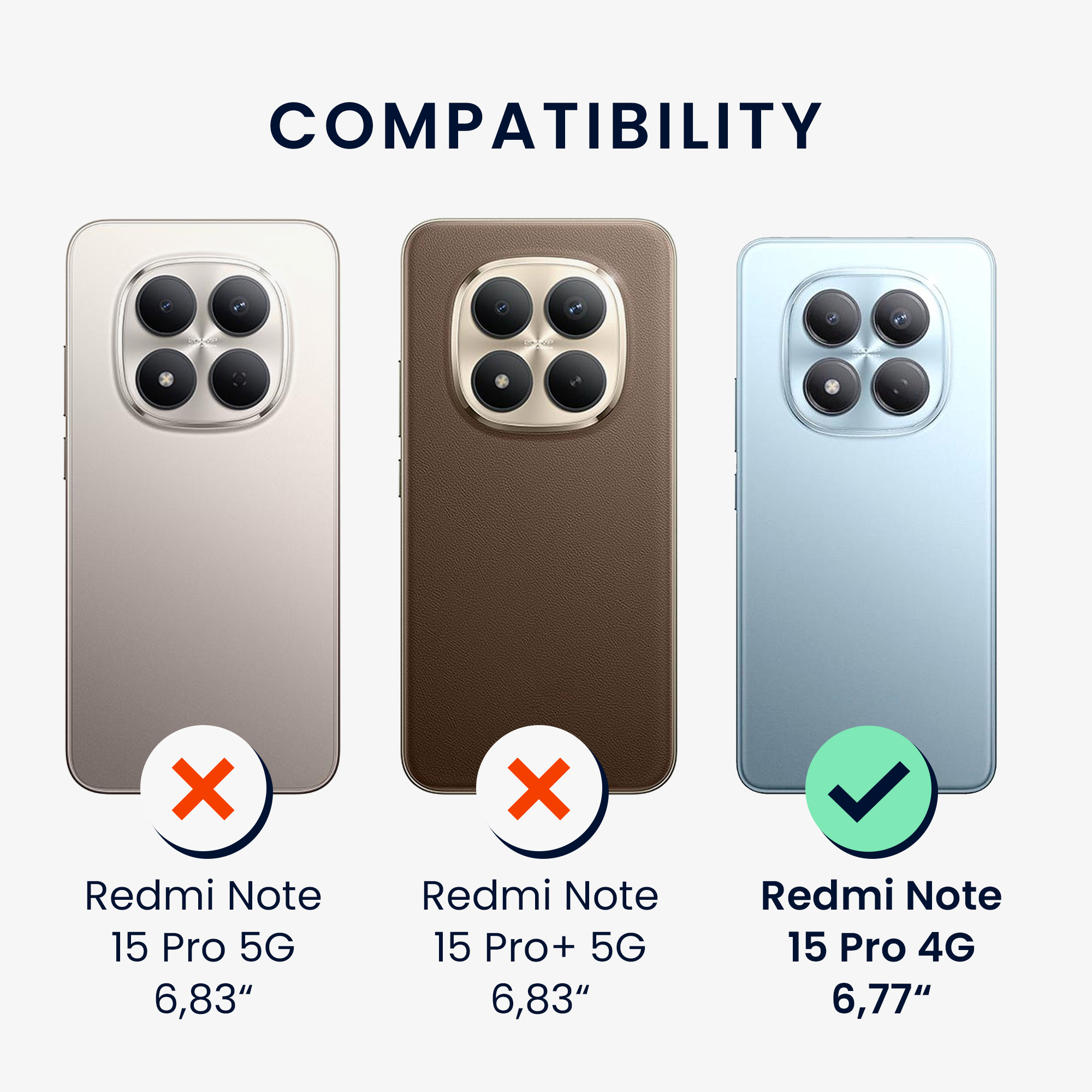 Dřevěné pouzdro pro Xiaomi Redmi Note 15 Pro 4G kwmobile - tvrdý obal v tmavě hnědé barvě