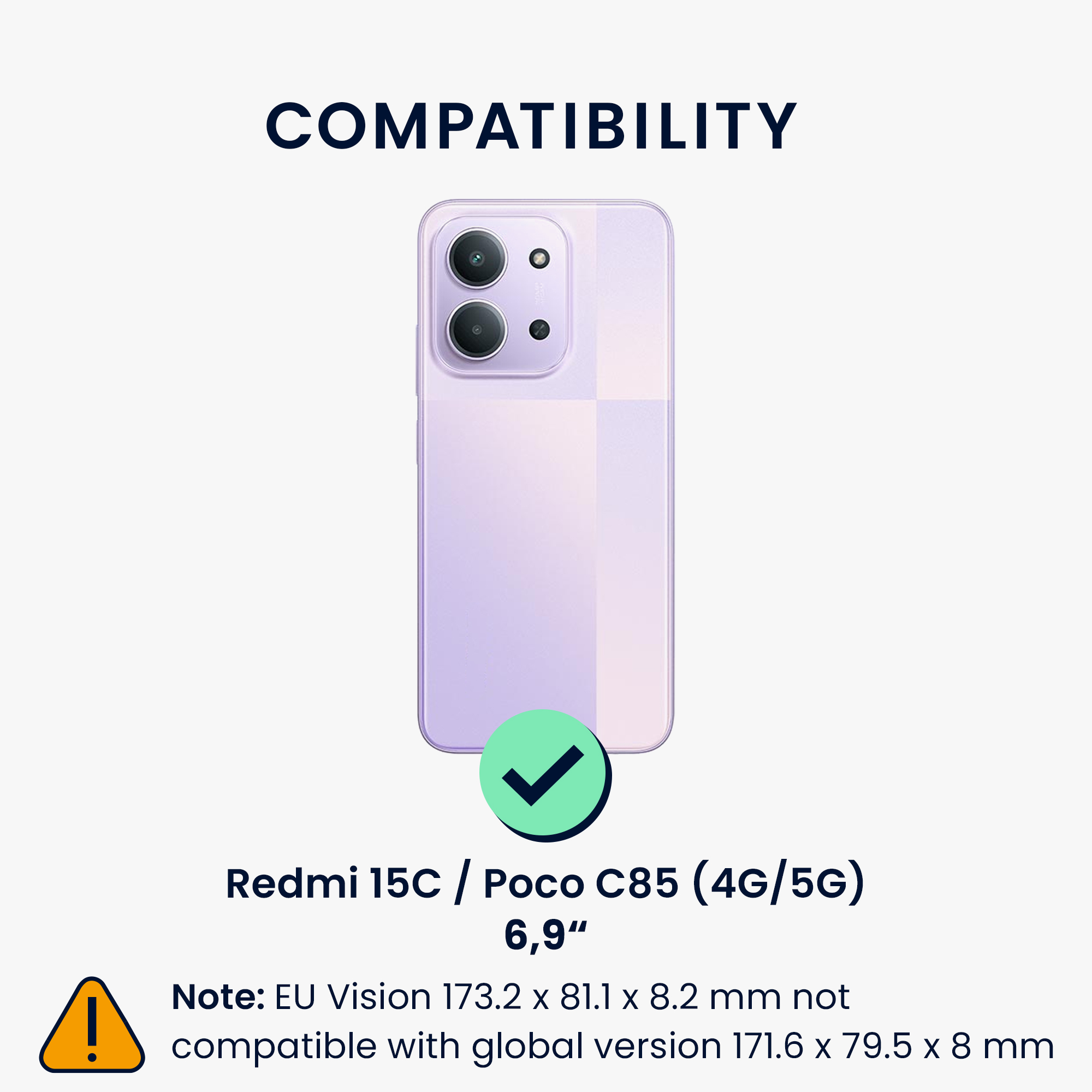 Pouzdro pro Xiaomi Redmi 15C 5G kwmobile tenké TPU - baltská modrá