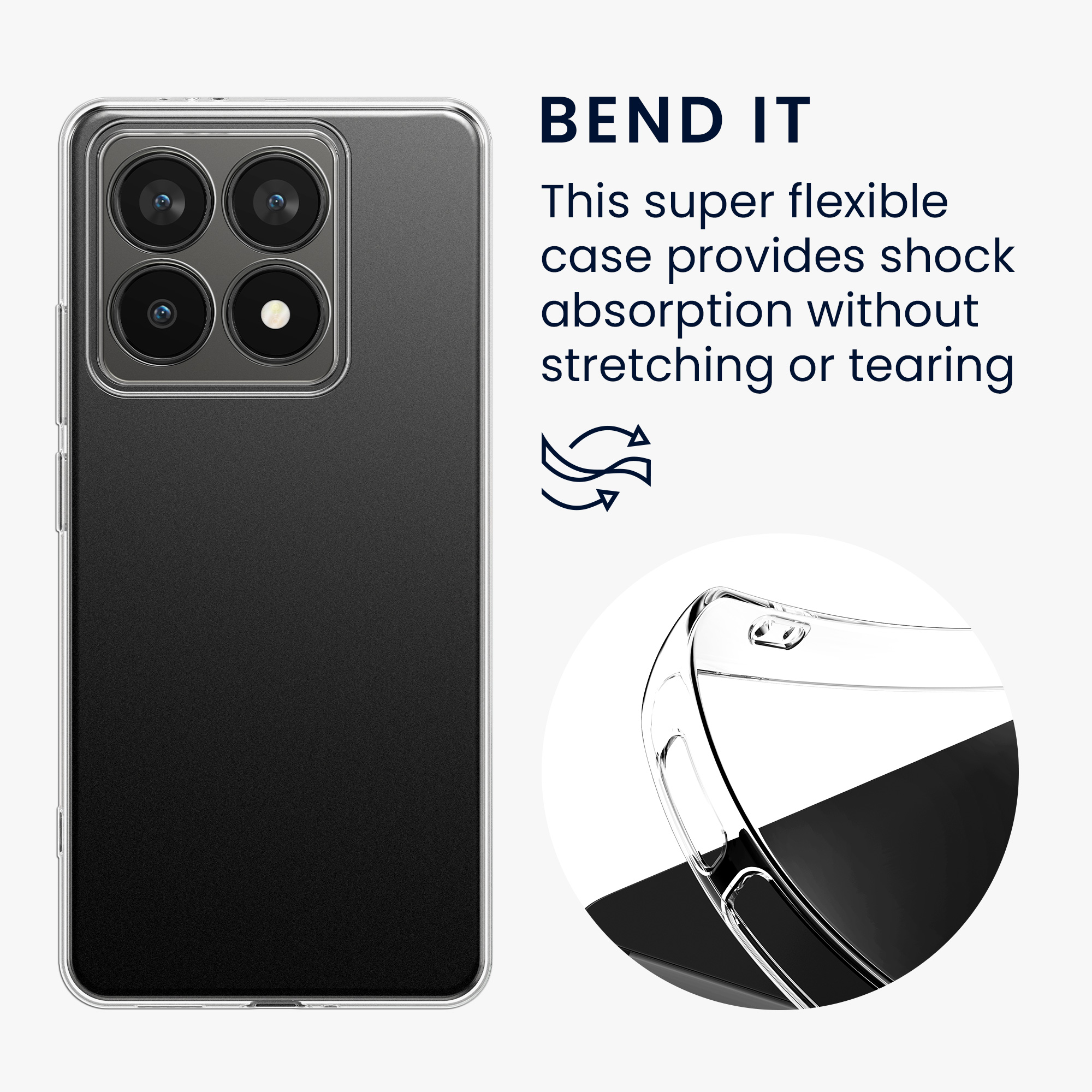 Pouzdro pro Xiaomi 14T kwmobile tenké TPU - transparentní