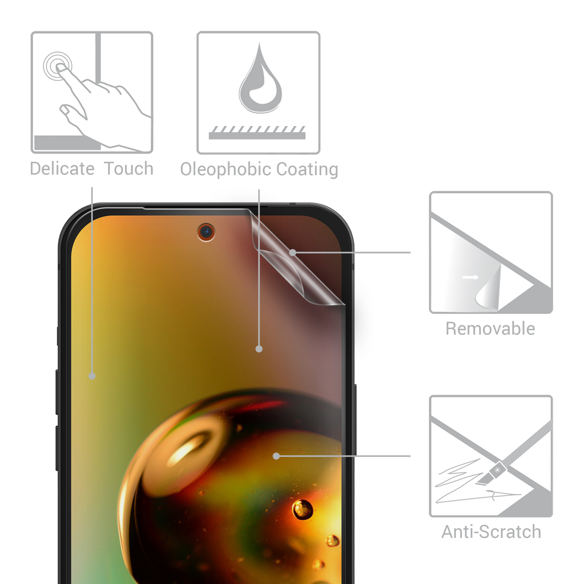 Ochranná fólie kwmobile pro Google Pixel 10a - matná