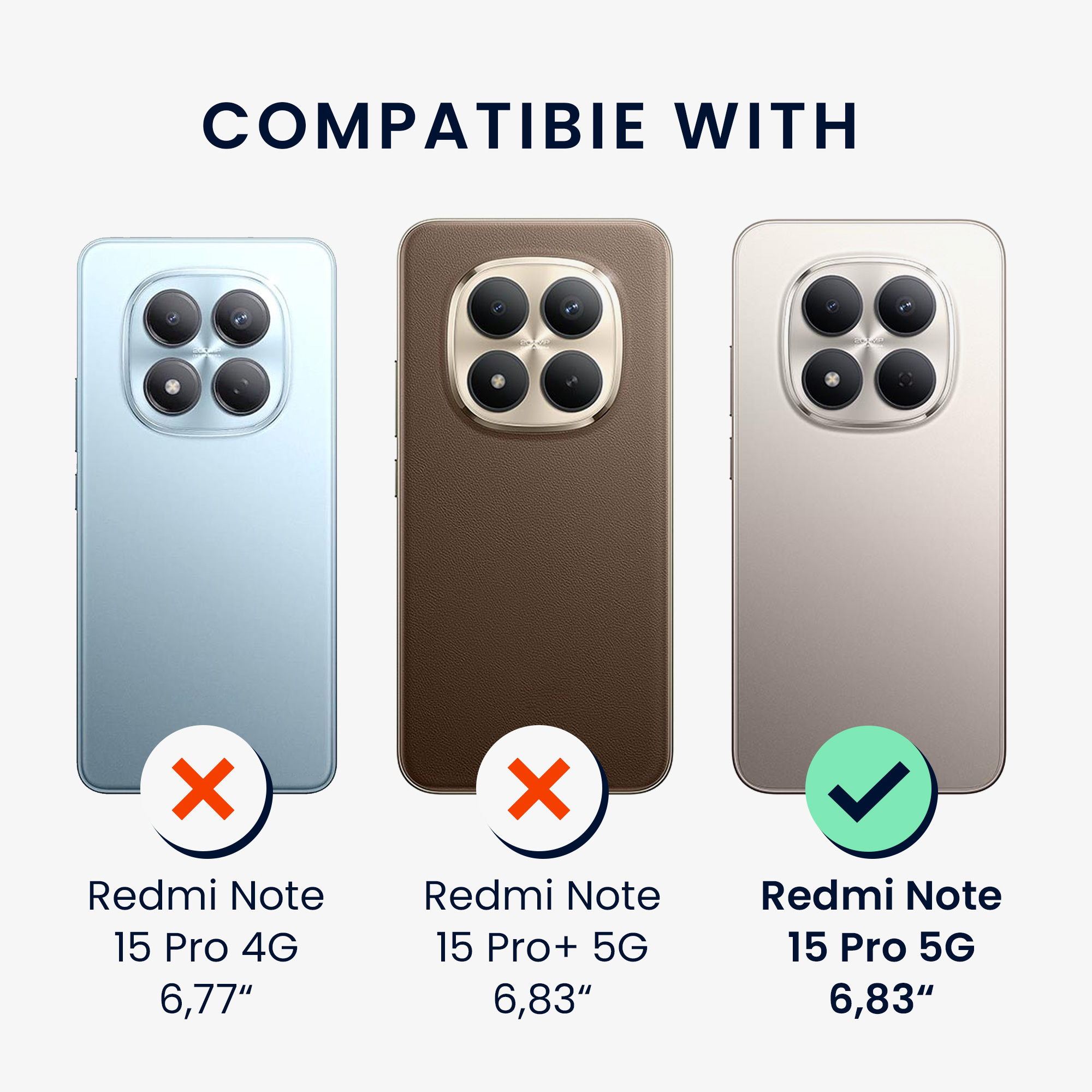 Čiré pouzdro pro Xiaomi Redmi Note 15 Pro 5G kwmobile - transparentní