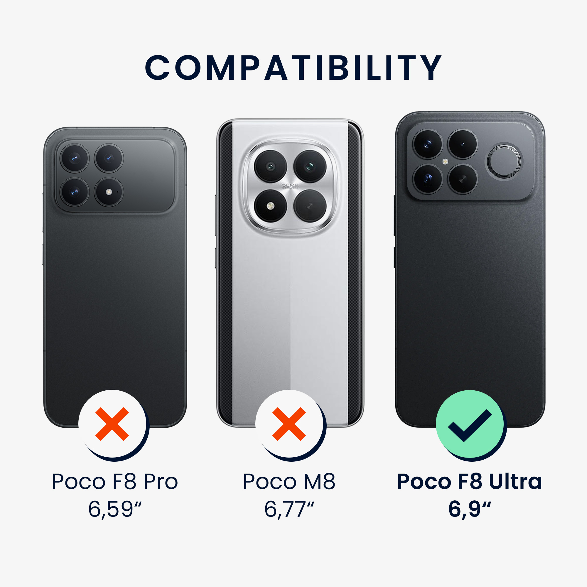 Pouzdro pro Xiaomi Poco F8 Ultra kwmobile tenké TPU - matná černá